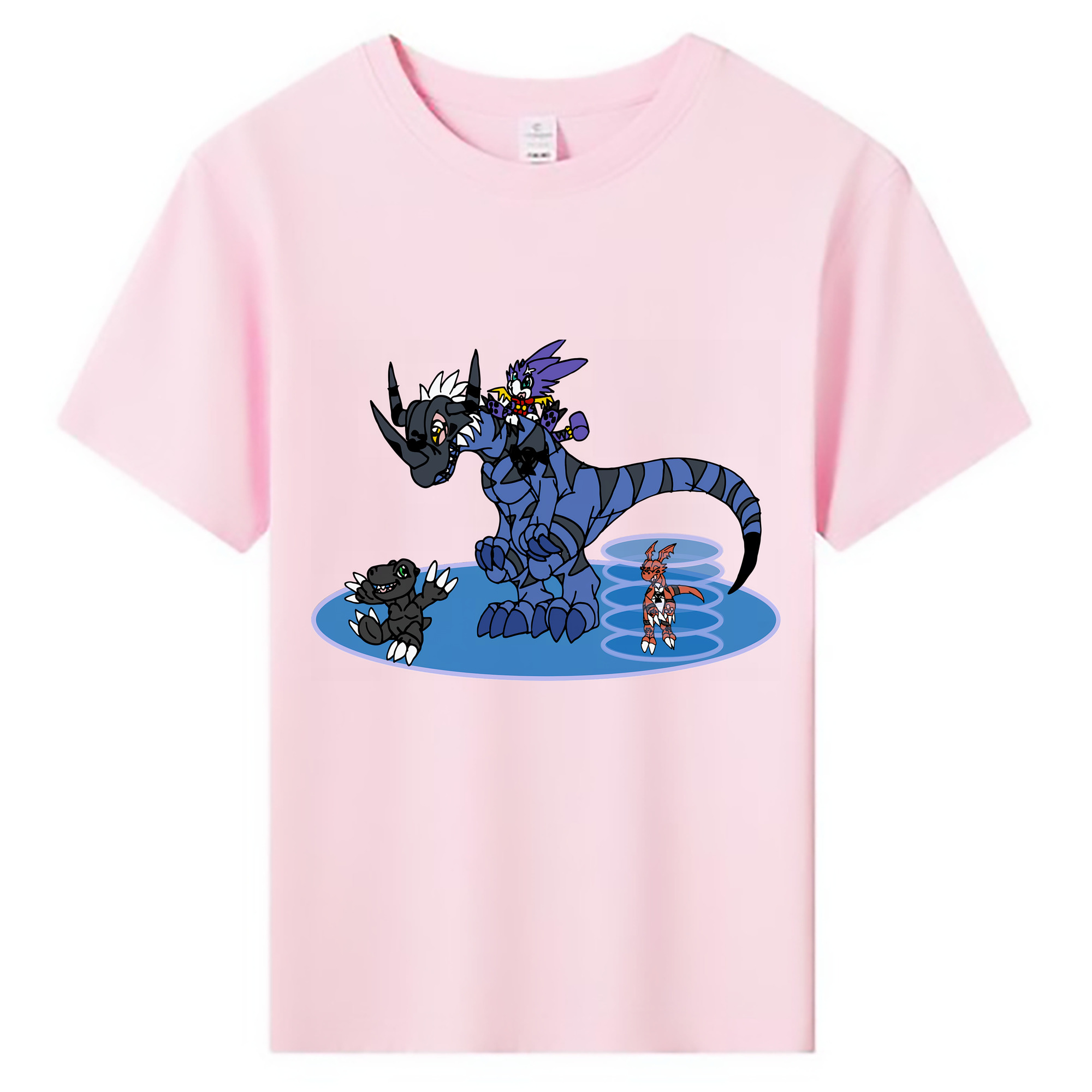 （画像用） Digimon デジタルモンスター/デジモン 綿100％キッズTシャツ（フロントプリント）