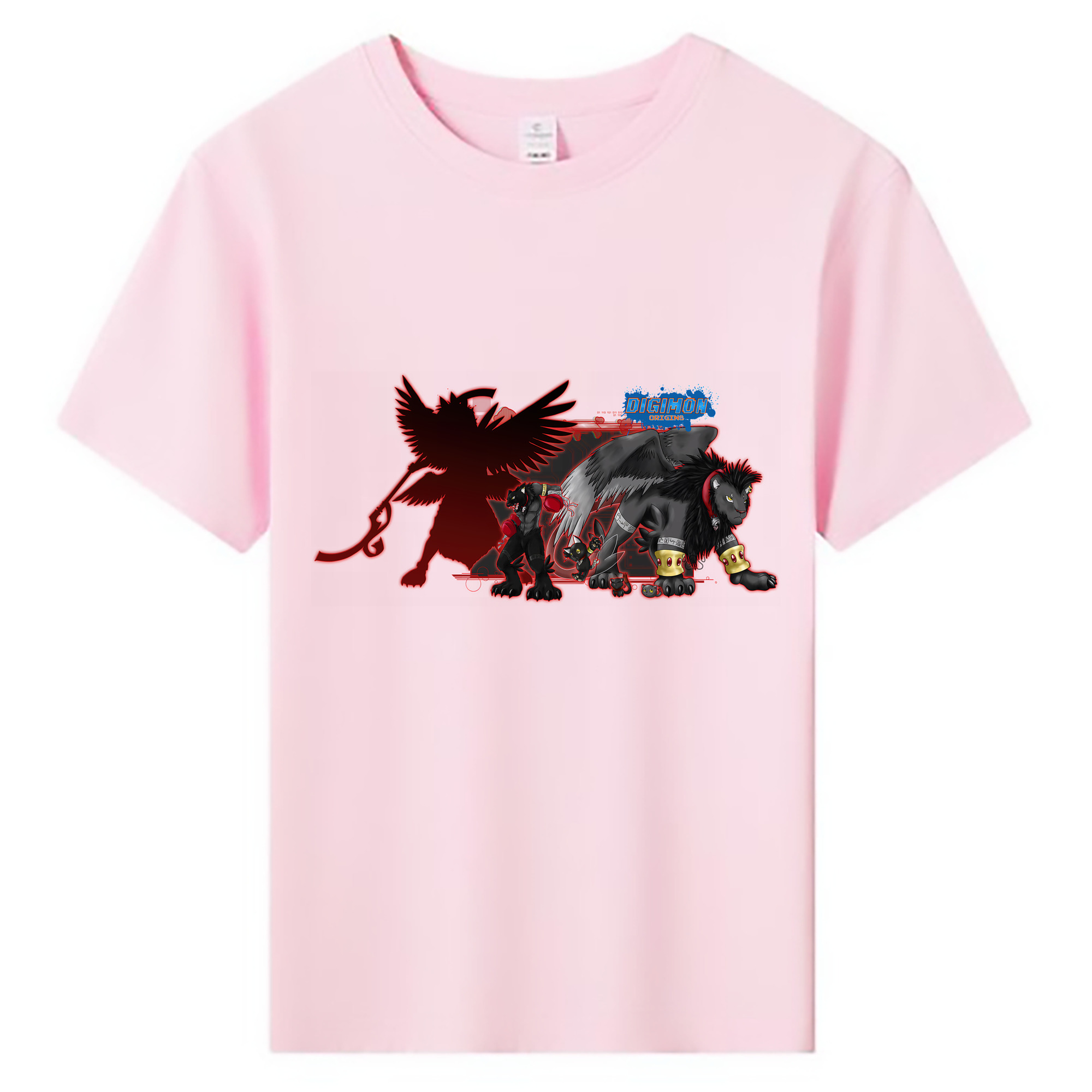 （画像用） Digimon デジタルモンスター/デジモン 綿100％キッズTシャツ（フロントプリント）