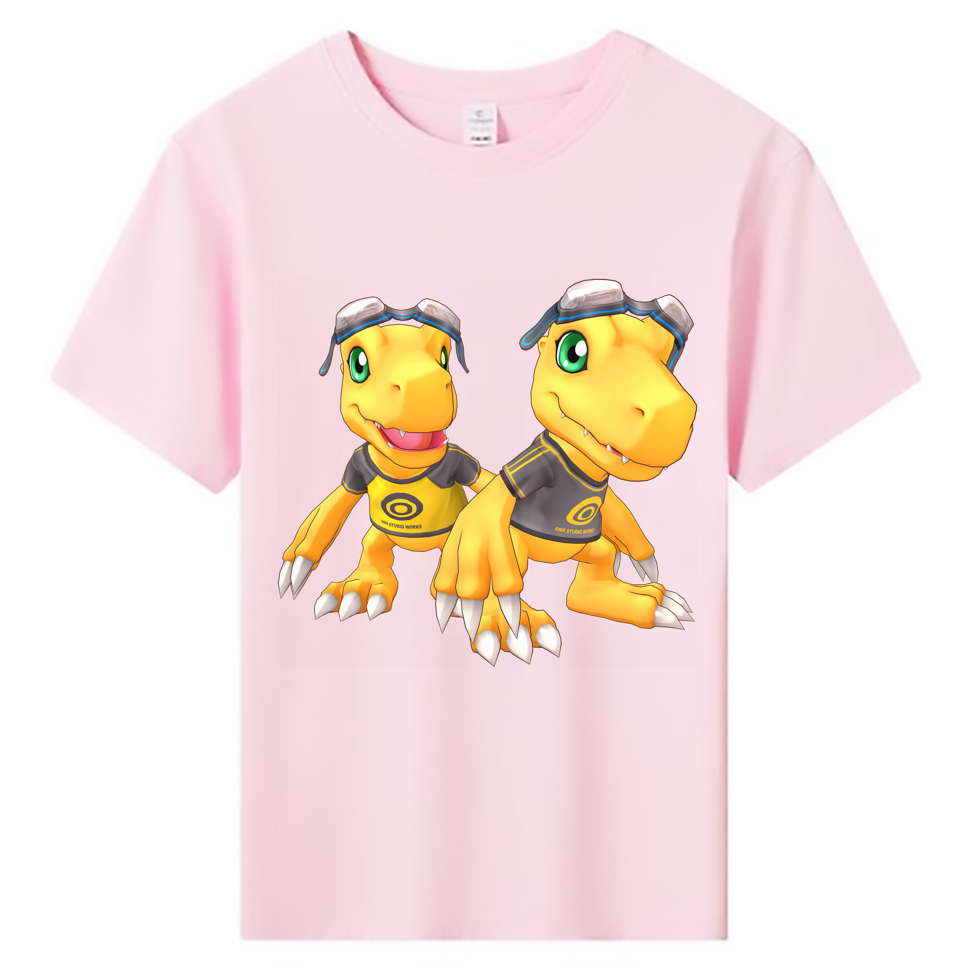 （画像用） Digimon デジタルモンスター/デジモン 綿100％キッズTシャツ（フロントプリント）