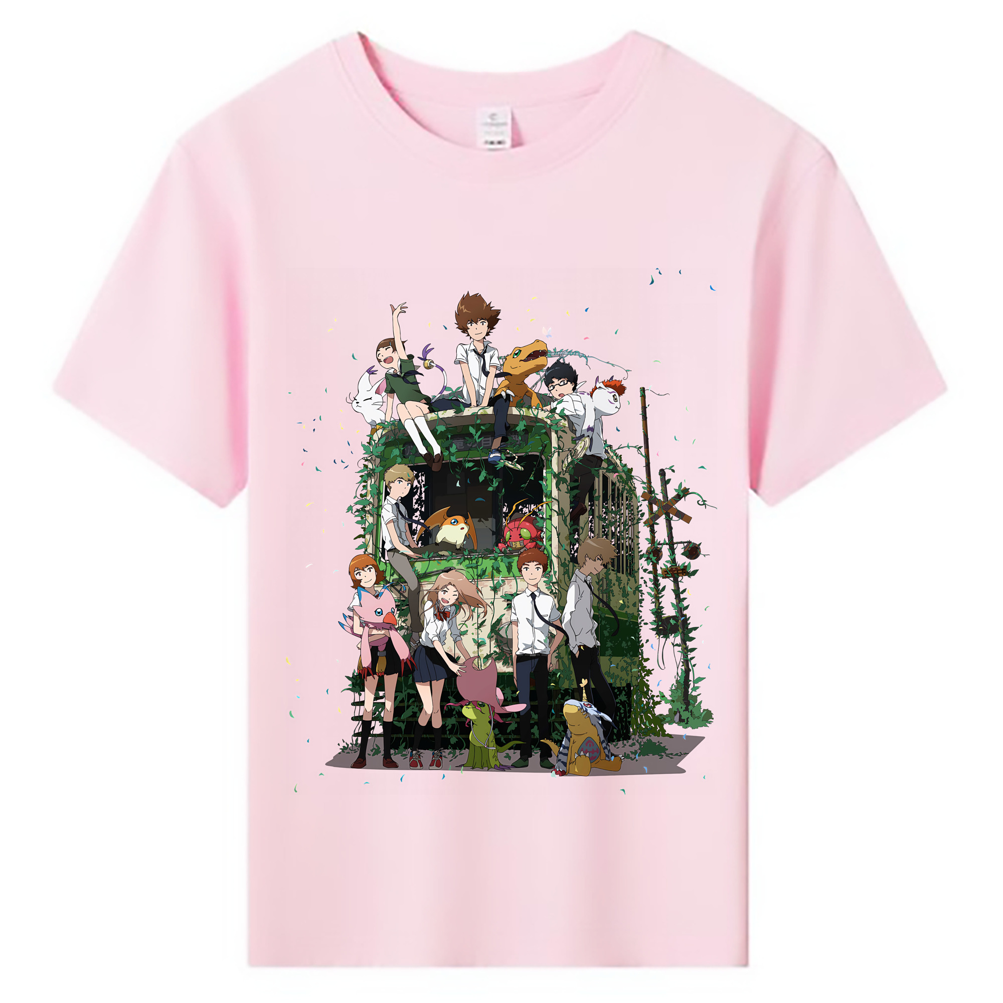 （画像用） Digimon デジタルモンスター/デジモン 綿100％キッズTシャツ（フロントプリント）