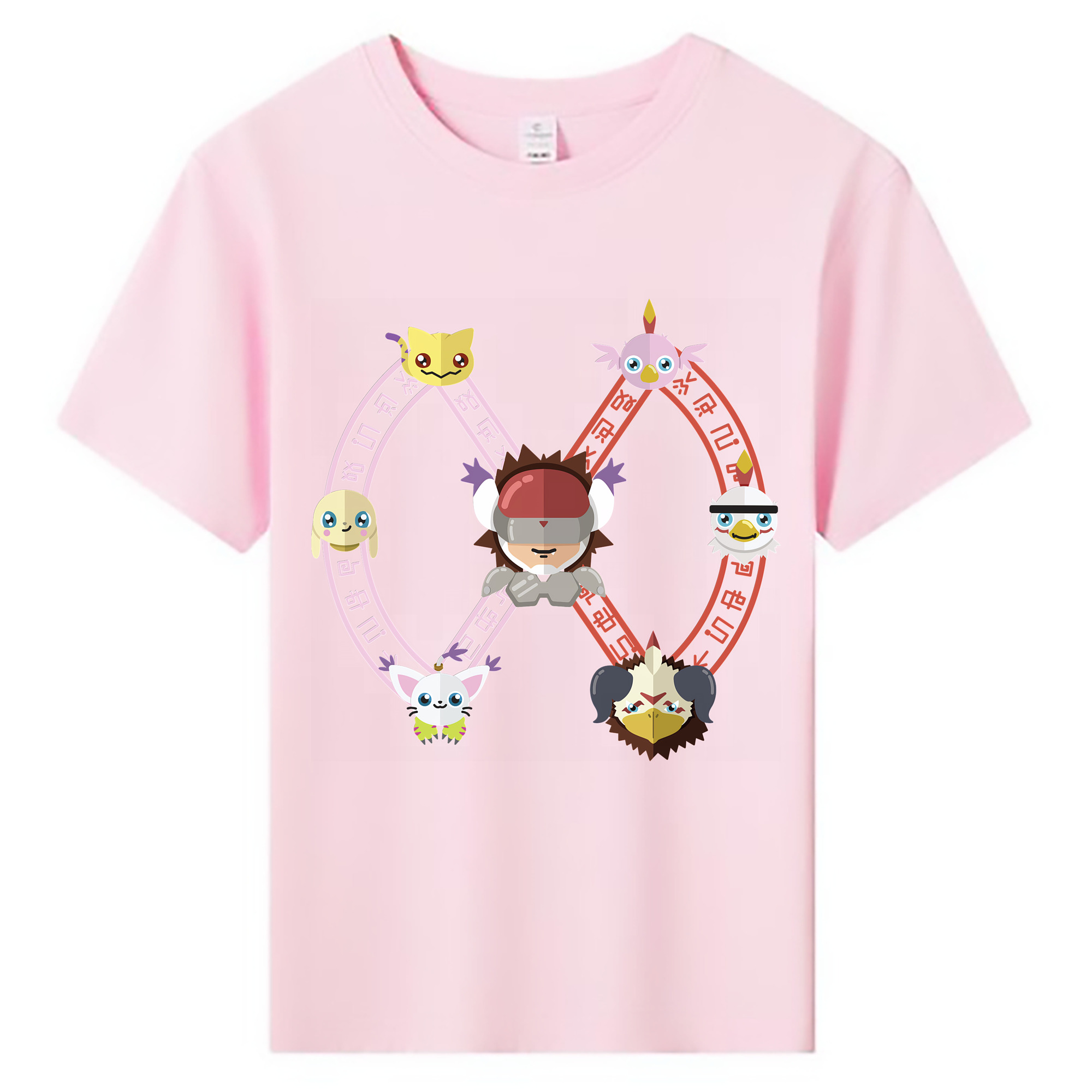 （画像用） Digimon デジタルモンスター/デジモン 綿100％キッズTシャツ（フロントプリント）