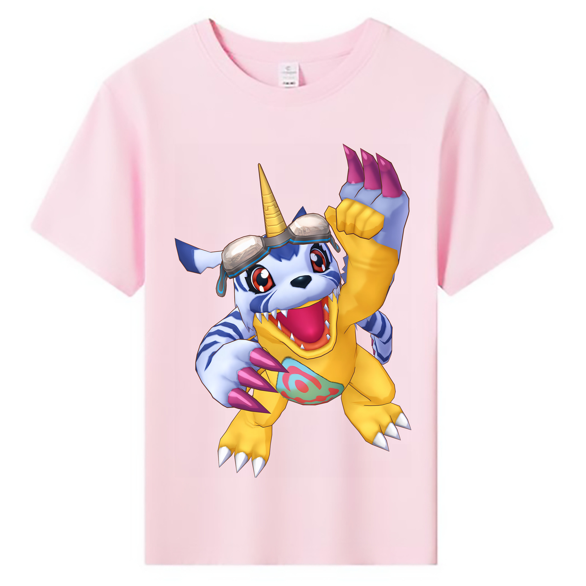（画像用） Digimon デジタルモンスター/デジモン 綿100％キッズTシャツ（フロントプリント）