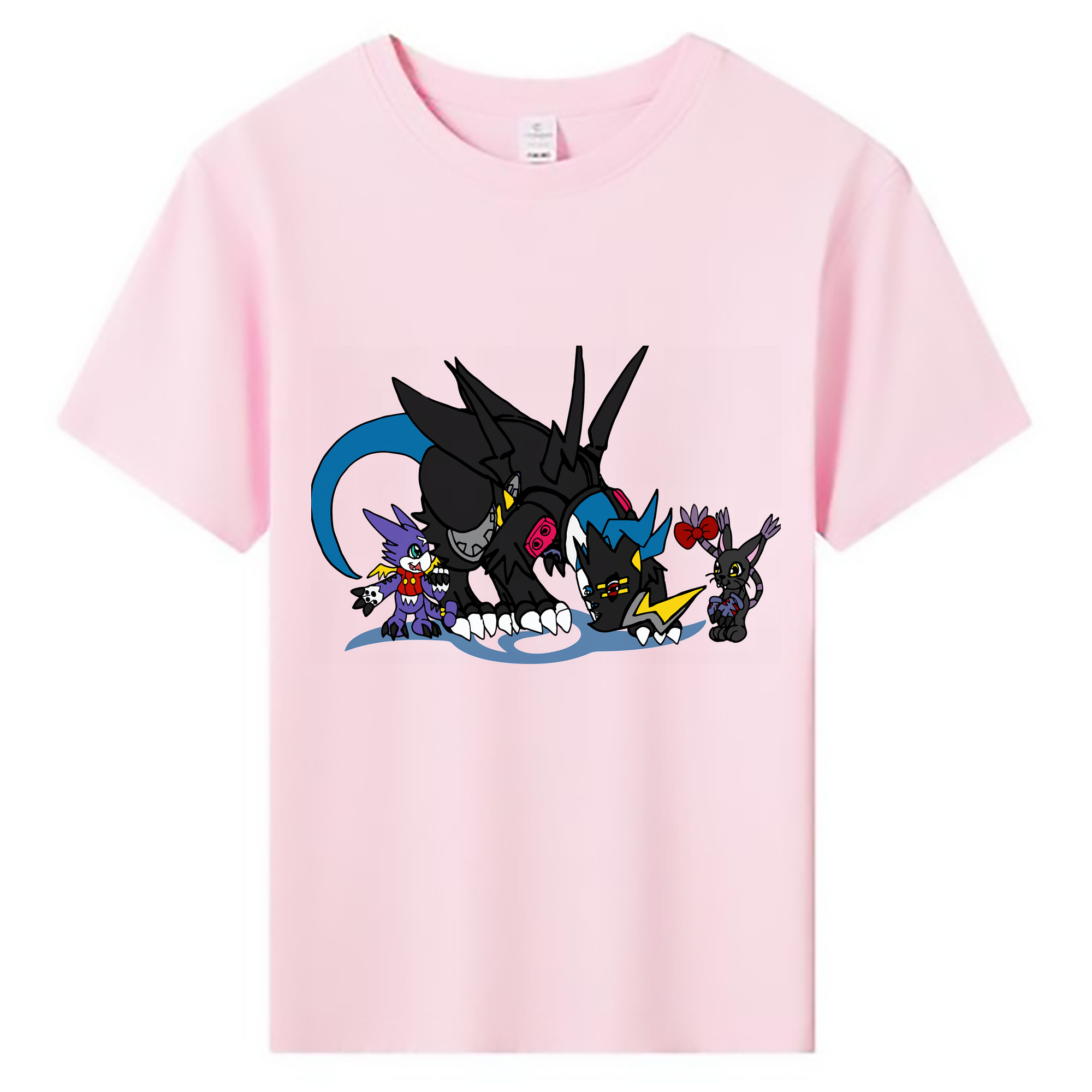 （画像用） Digimon デジタルモンスター/デジモン 綿100％キッズTシャツ（フロントプリント）