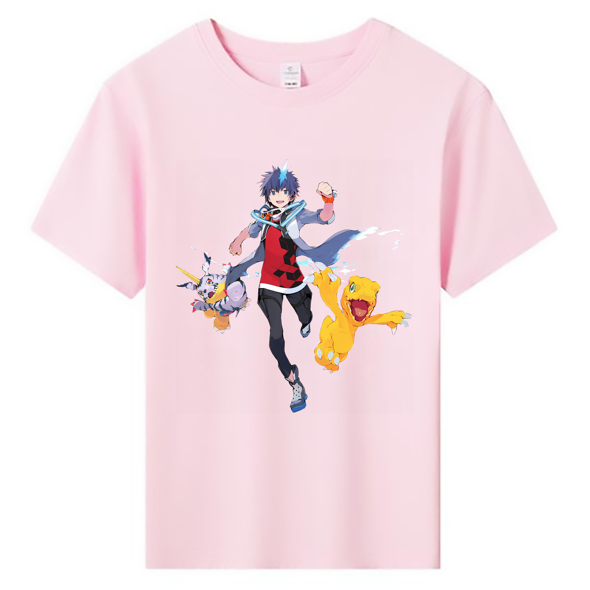 （画像用） Digimon デジタルモンスター/デジモン 綿100％キッズTシャツ（フロントプリント）