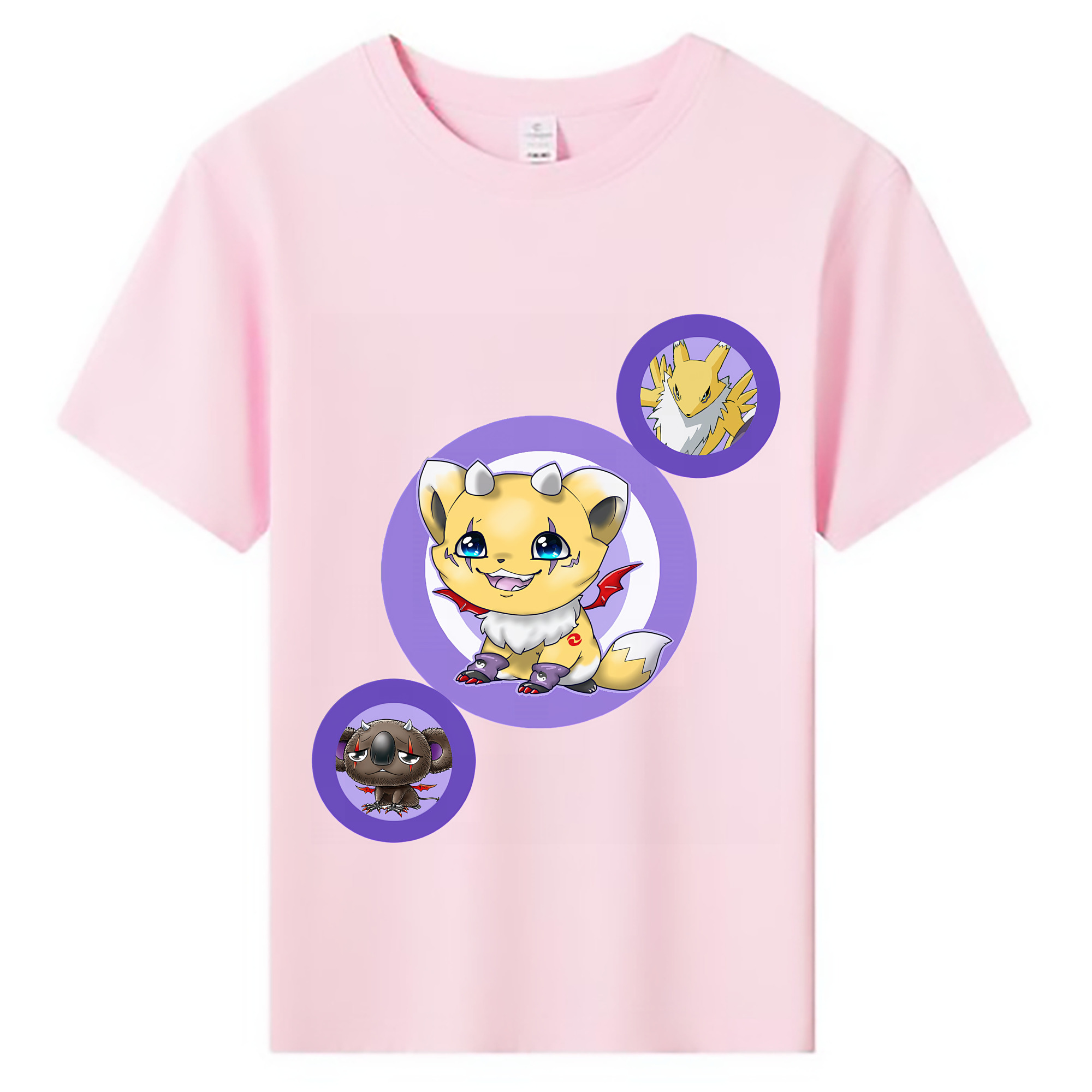 （画像用） Digimon デジタルモンスター/デジモン 綿100％キッズTシャツ（フロントプリント）