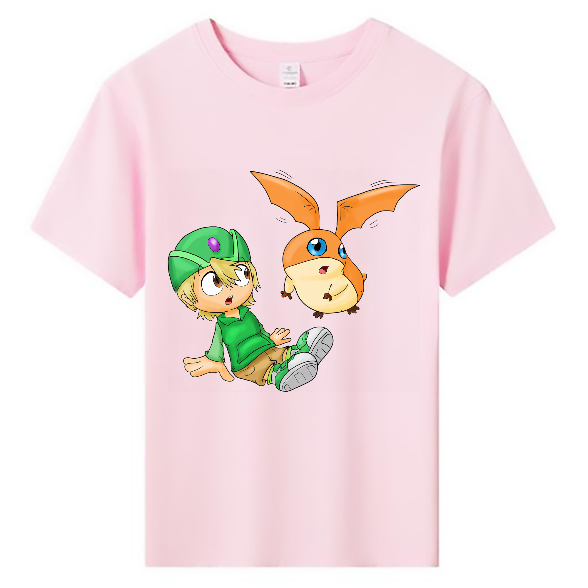 （画像用） Digimon デジタルモンスター/デジモン 綿100％キッズTシャツ（フロントプリント）