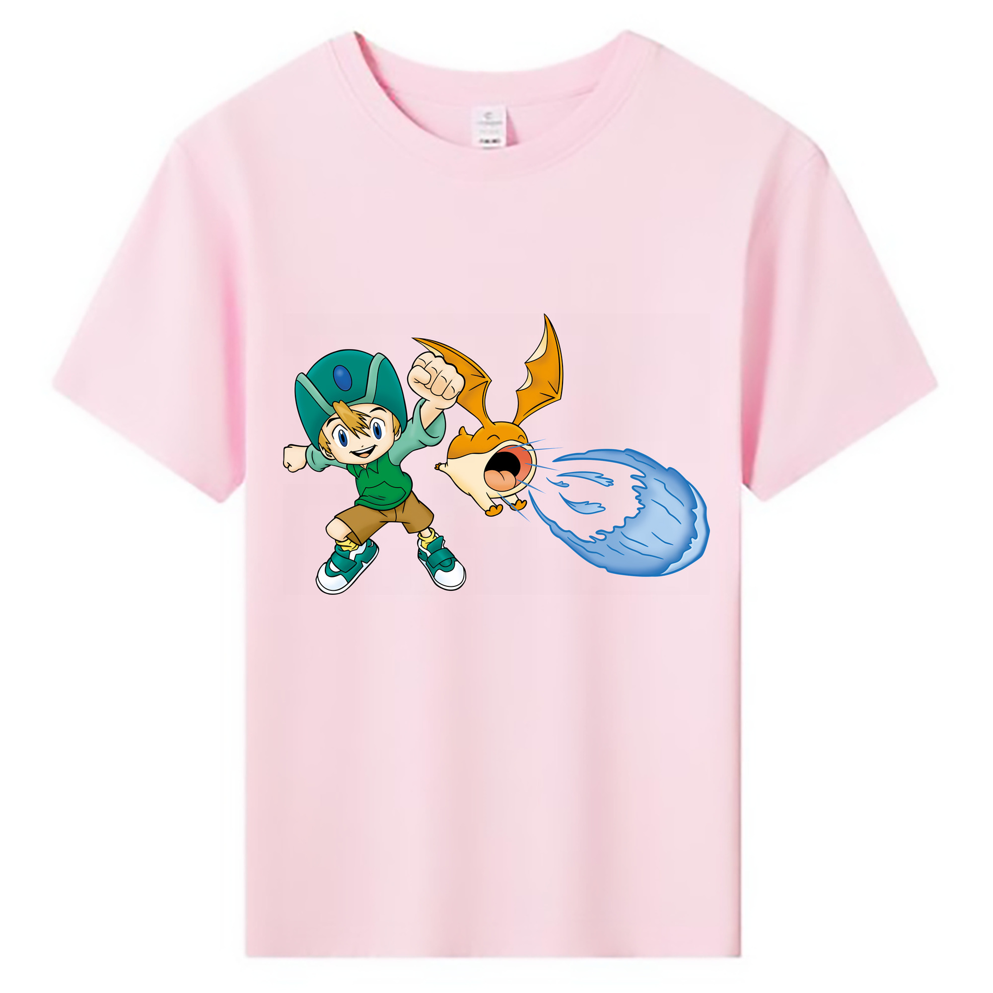 （画像用） Digimon デジタルモンスター/デジモン 綿100％キッズTシャツ（フロントプリント）