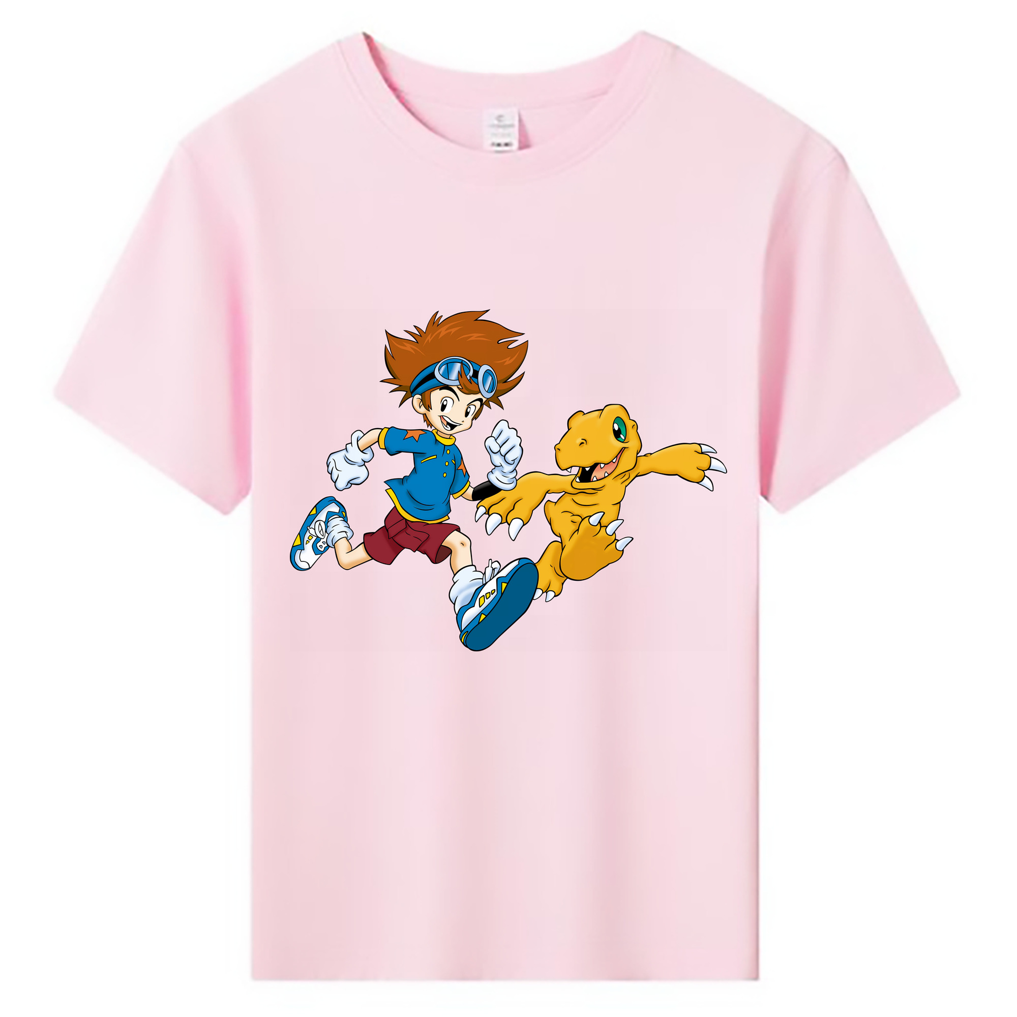 （画像用） Digimon デジタルモンスター/デジモン 綿100％キッズTシャツ（フロントプリント）