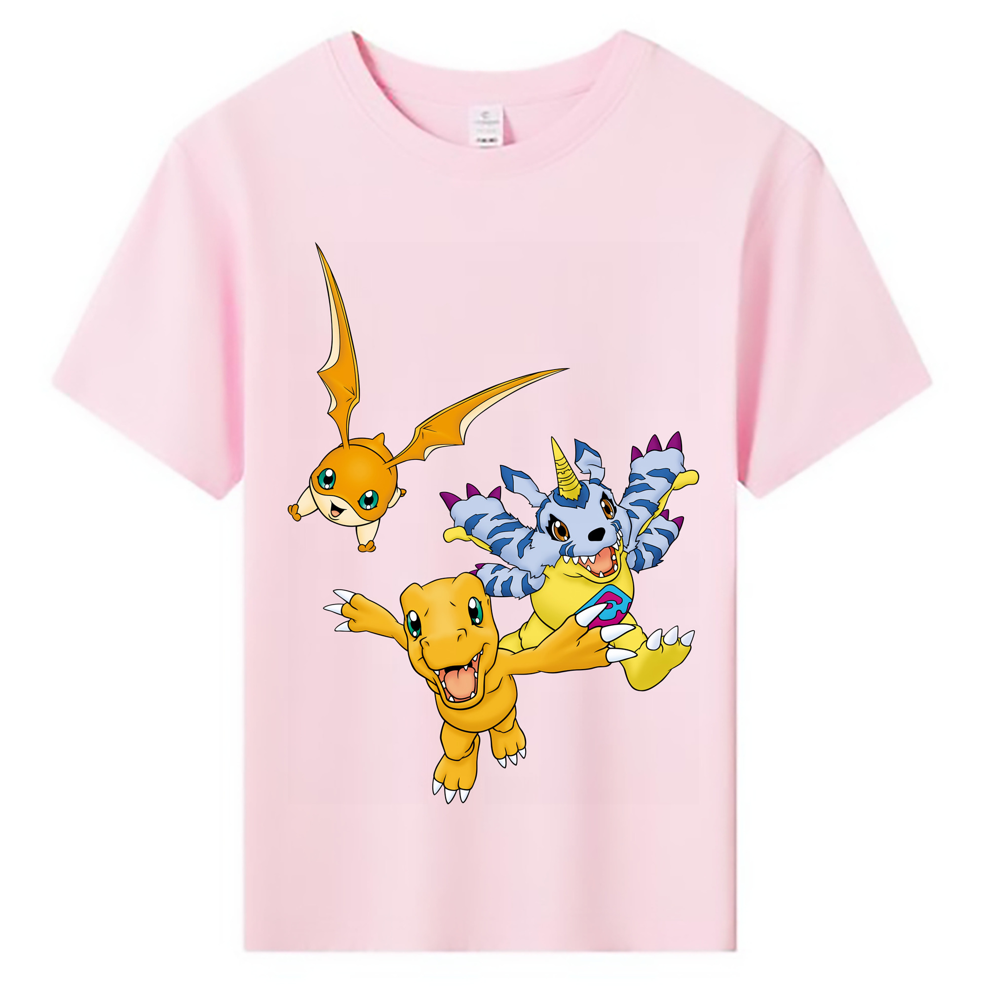 （画像用） Digimon デジタルモンスター/デジモン 綿100％キッズTシャツ（フロントプリント）
