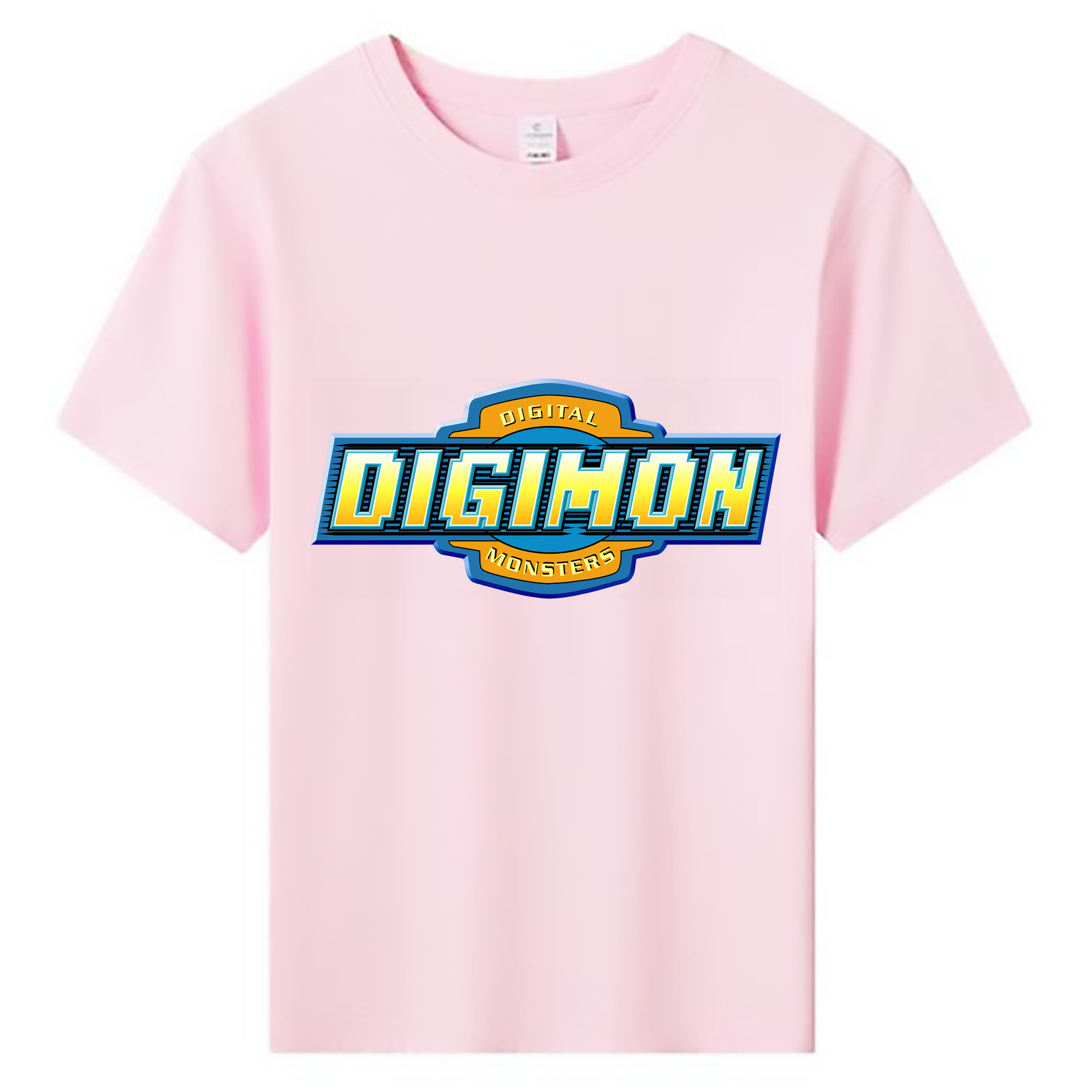 （画像用） Digimon デジタルモンスター/デジモン 綿100％キッズTシャツ（フロントプリント）
