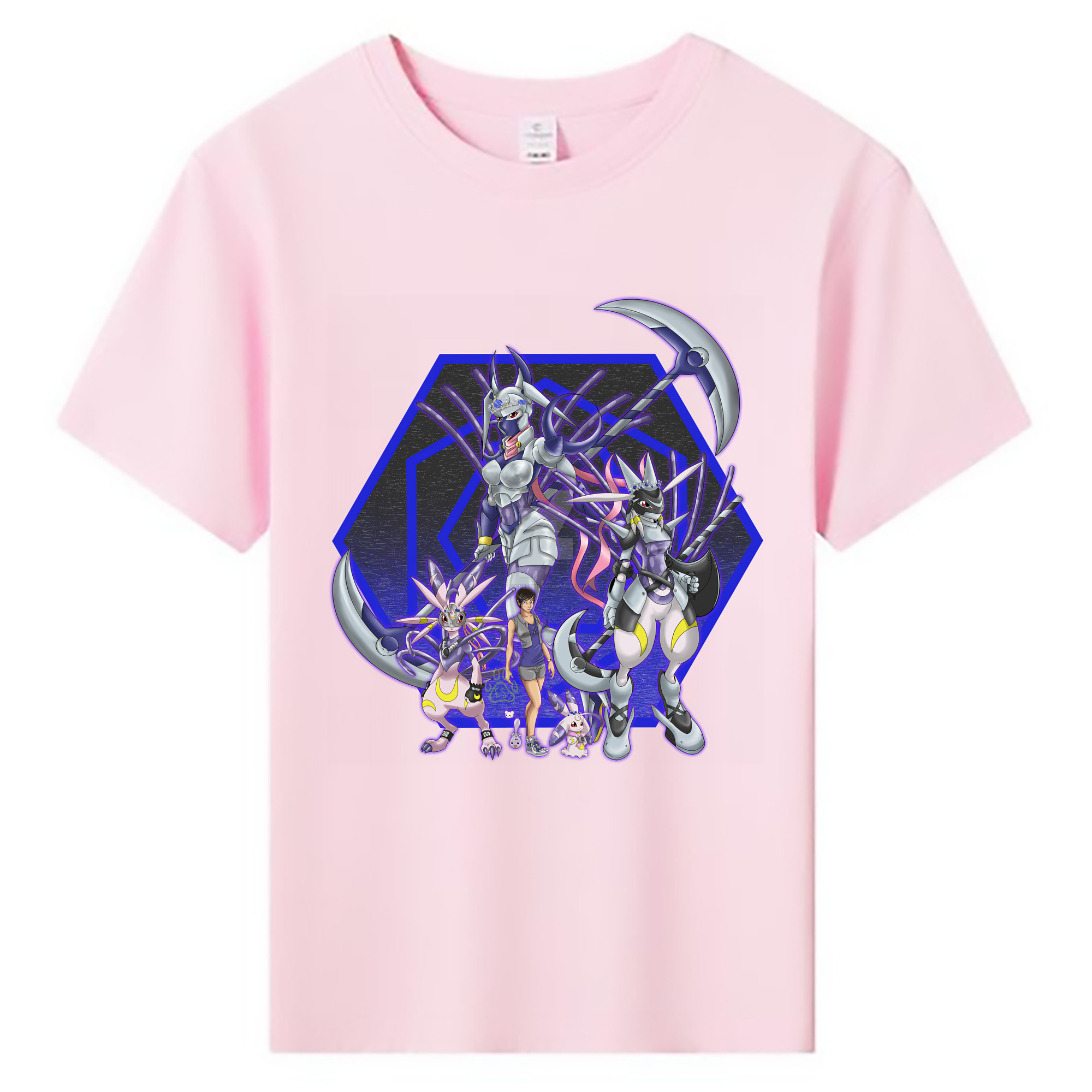 （画像用） Digimon デジタルモンスター/デジモン 綿100％キッズTシャツ（フロントプリント）