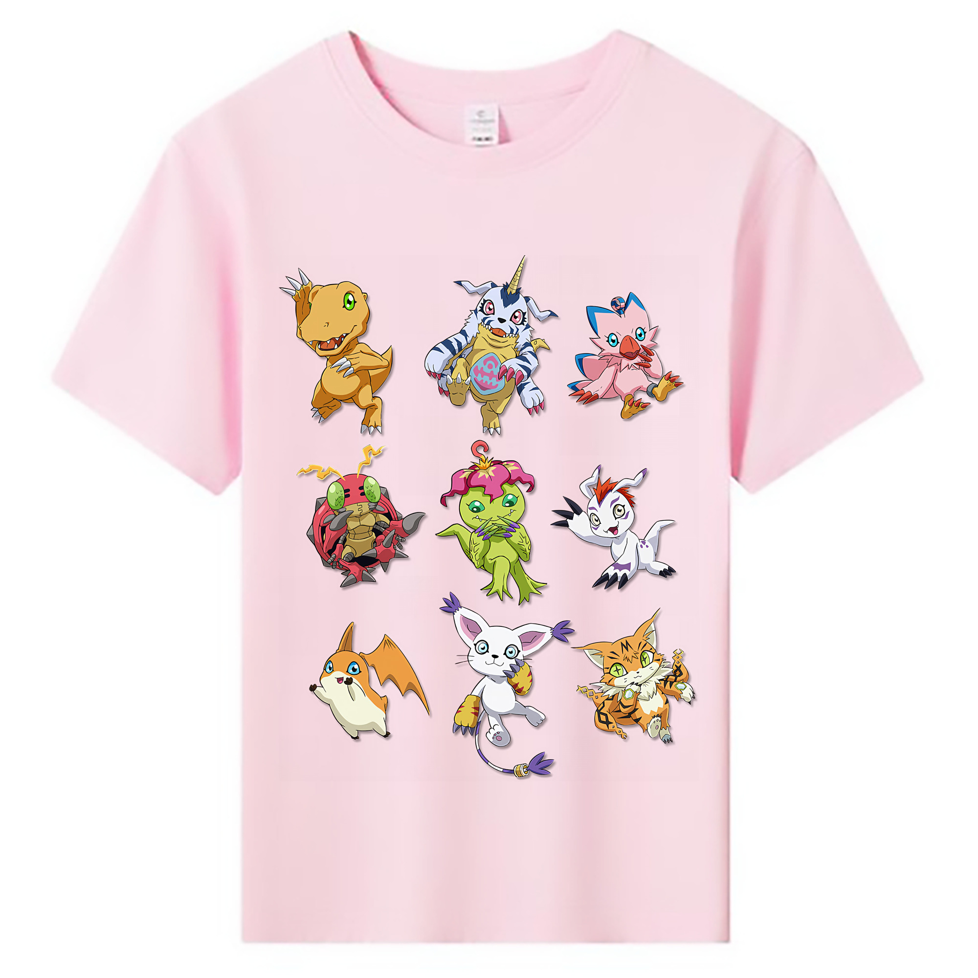 （画像用） Digimon デジタルモンスター/デジモン 綿100％キッズTシャツ（フロントプリント）