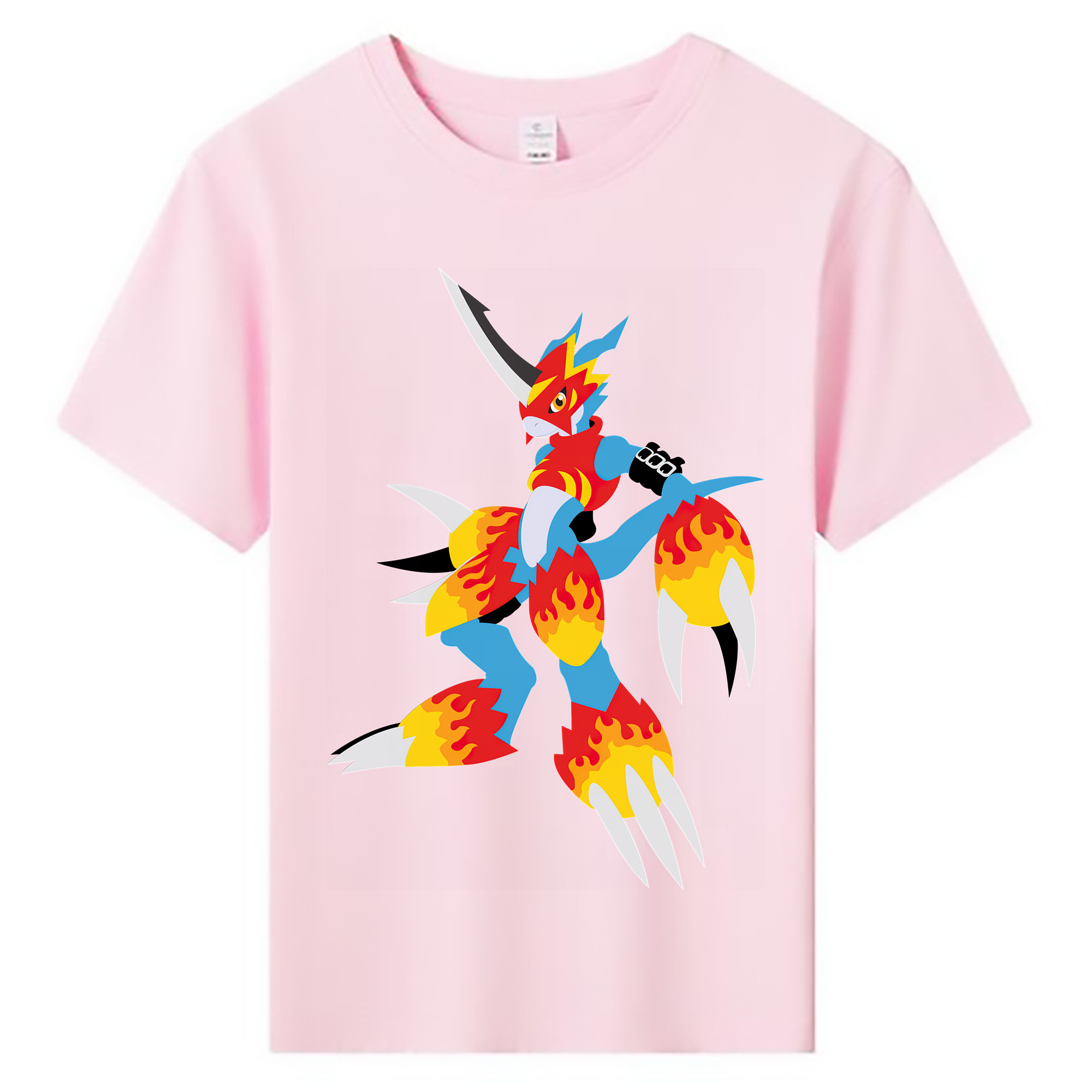 （画像用） Digimon デジタルモンスター/デジモン 綿100％キッズTシャツ（フロントプリント）