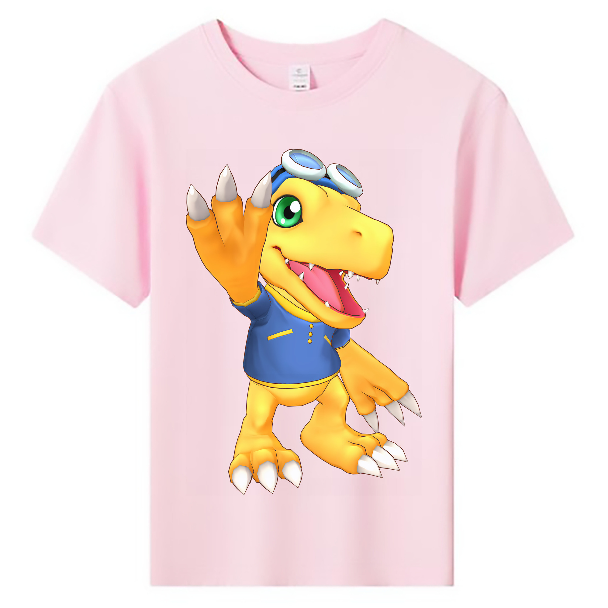 （画像用） Digimon デジタルモンスター/デジモン 綿100％キッズTシャツ（フロントプリント）