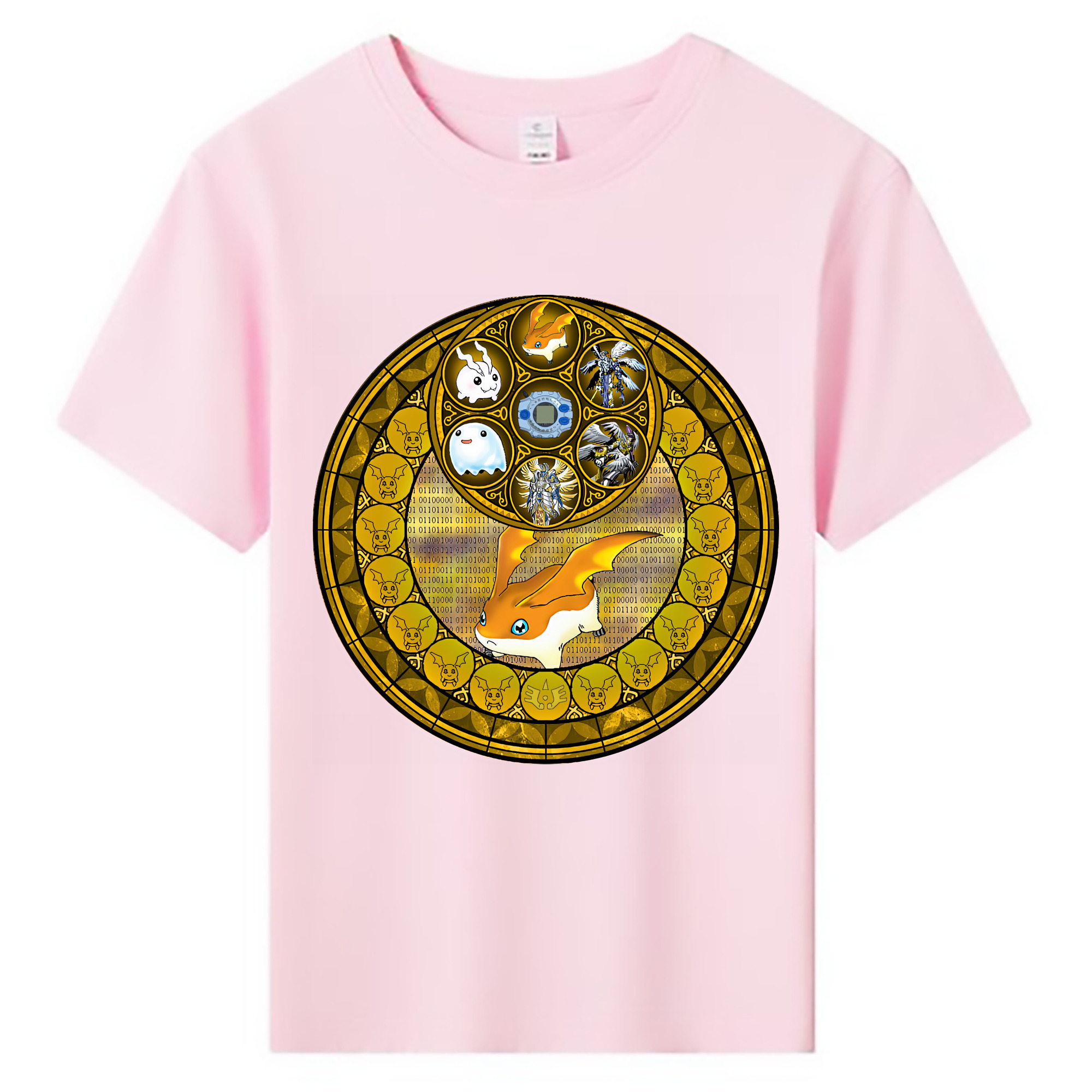 （画像用） Digimon デジタルモンスター/デジモン 綿100％キッズTシャツ（フロントプリント）