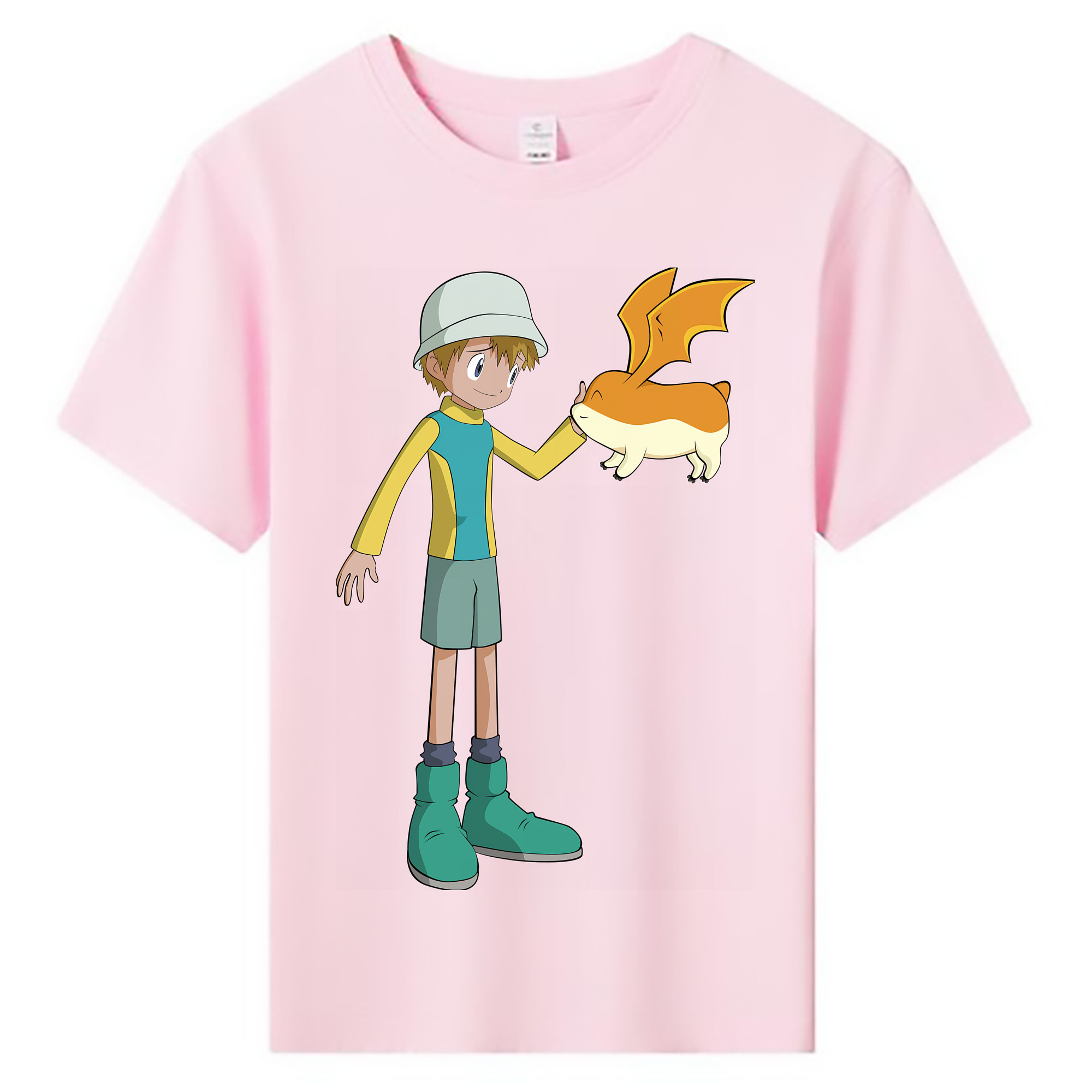 （画像用） Digimon デジタルモンスター/デジモン 綿100％キッズTシャツ（フロントプリント）