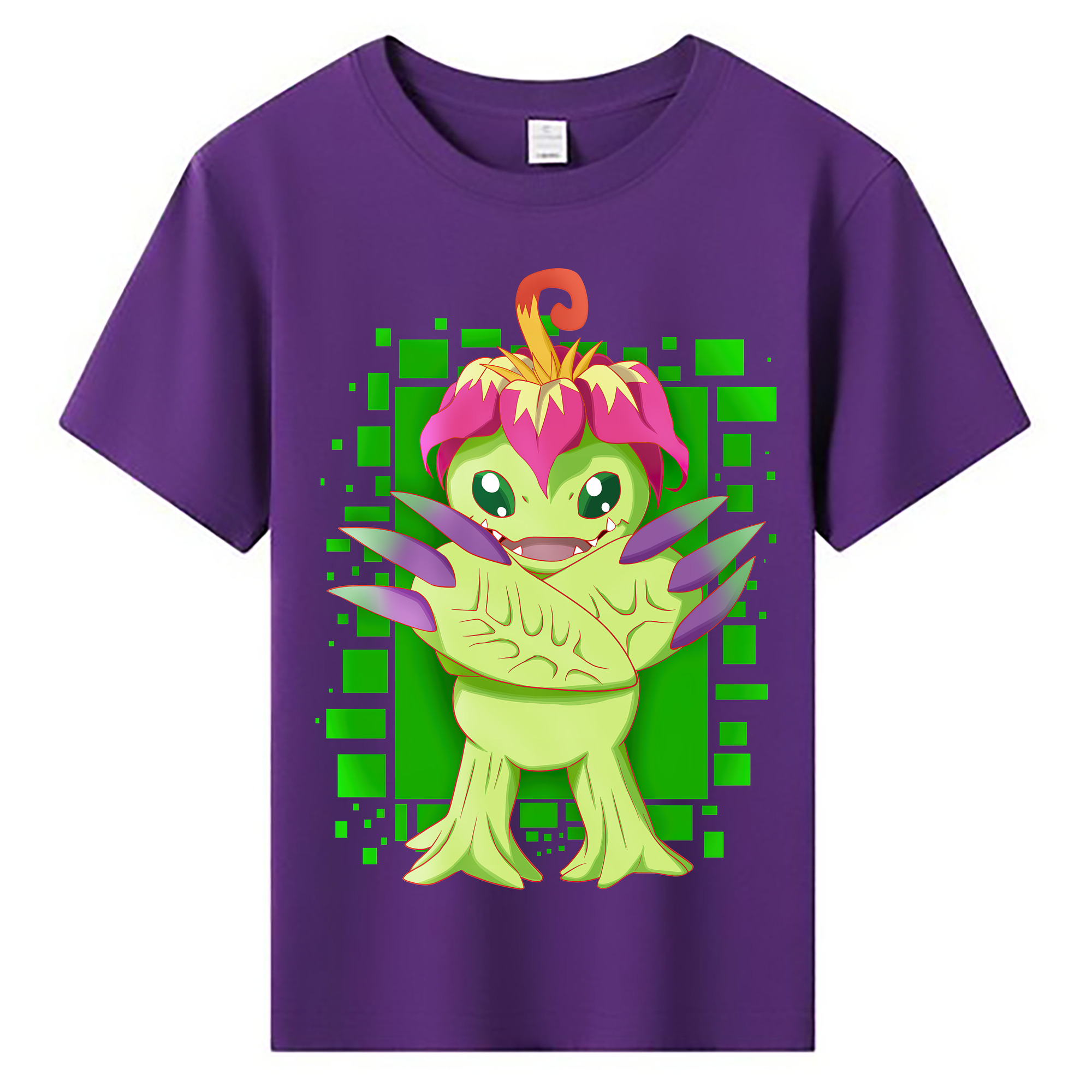 （画像用） Digimon デジタルモンスター/デジモン 綿100％キッズTシャツ（フロントプリント）