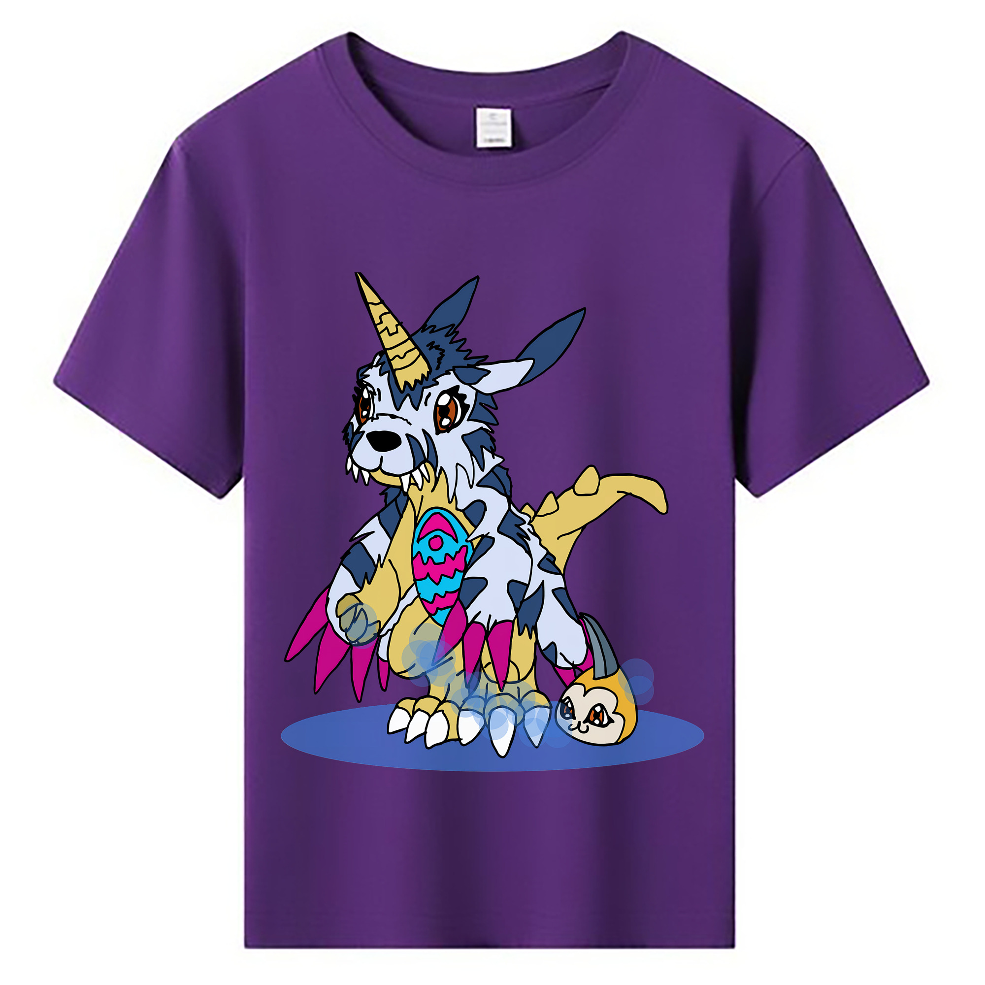 （画像用） Digimon デジタルモンスター/デジモン 綿100％キッズTシャツ（フロントプリント）