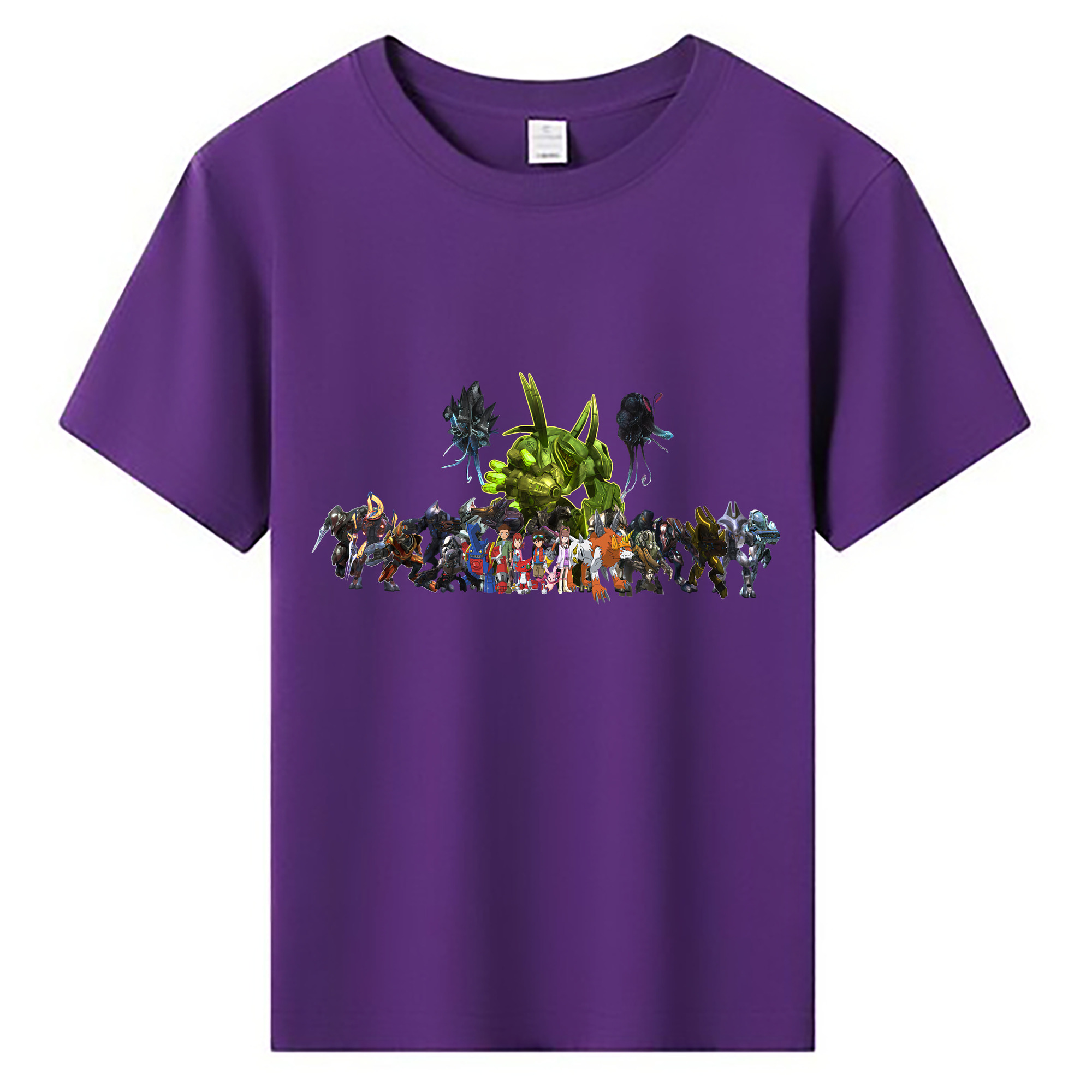 （画像用） Digimon デジタルモンスター/デジモン 綿100％キッズTシャツ（フロントプリント）