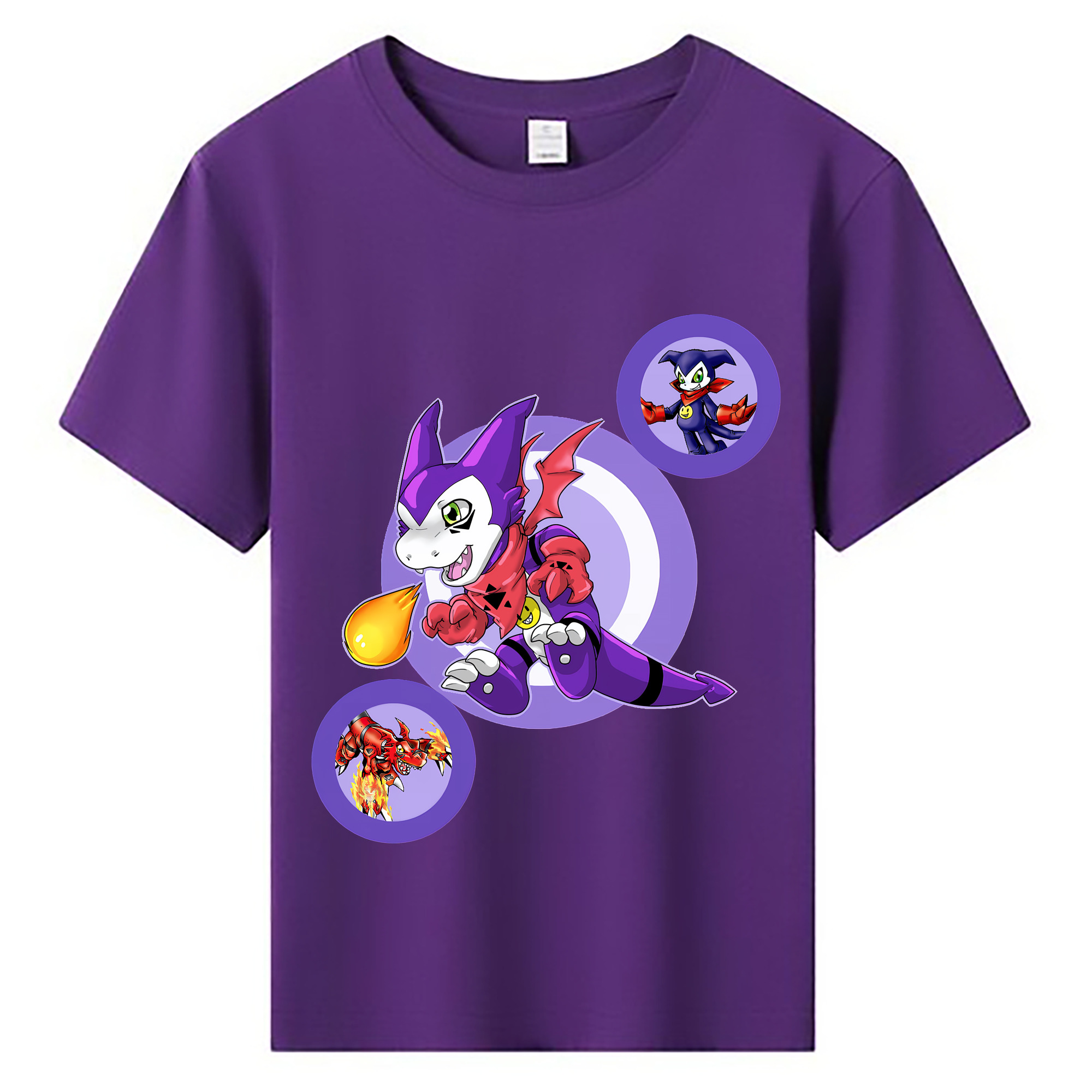 （画像用） Digimon デジタルモンスター/デジモン 綿100％キッズTシャツ（フロントプリント）