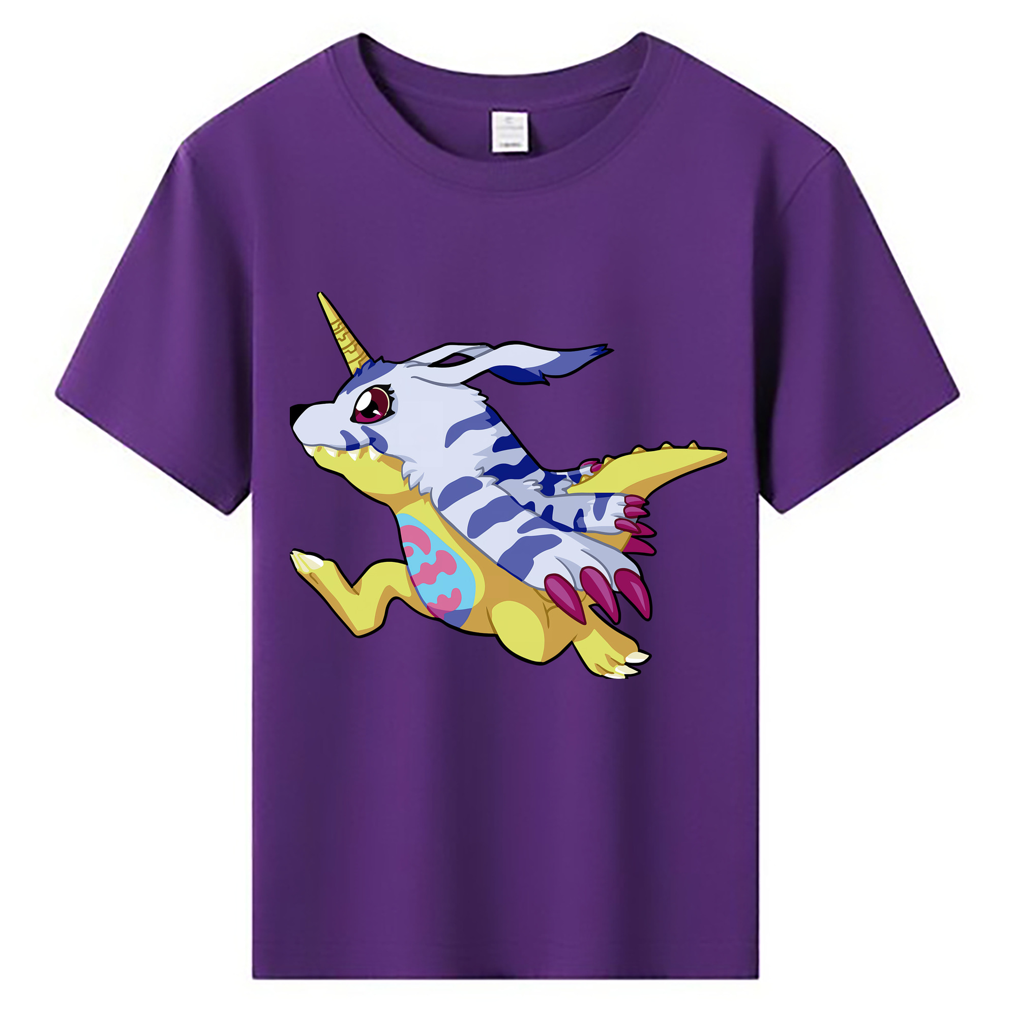 （画像用） Digimon デジタルモンスター/デジモン 綿100％キッズTシャツ（フロントプリント）