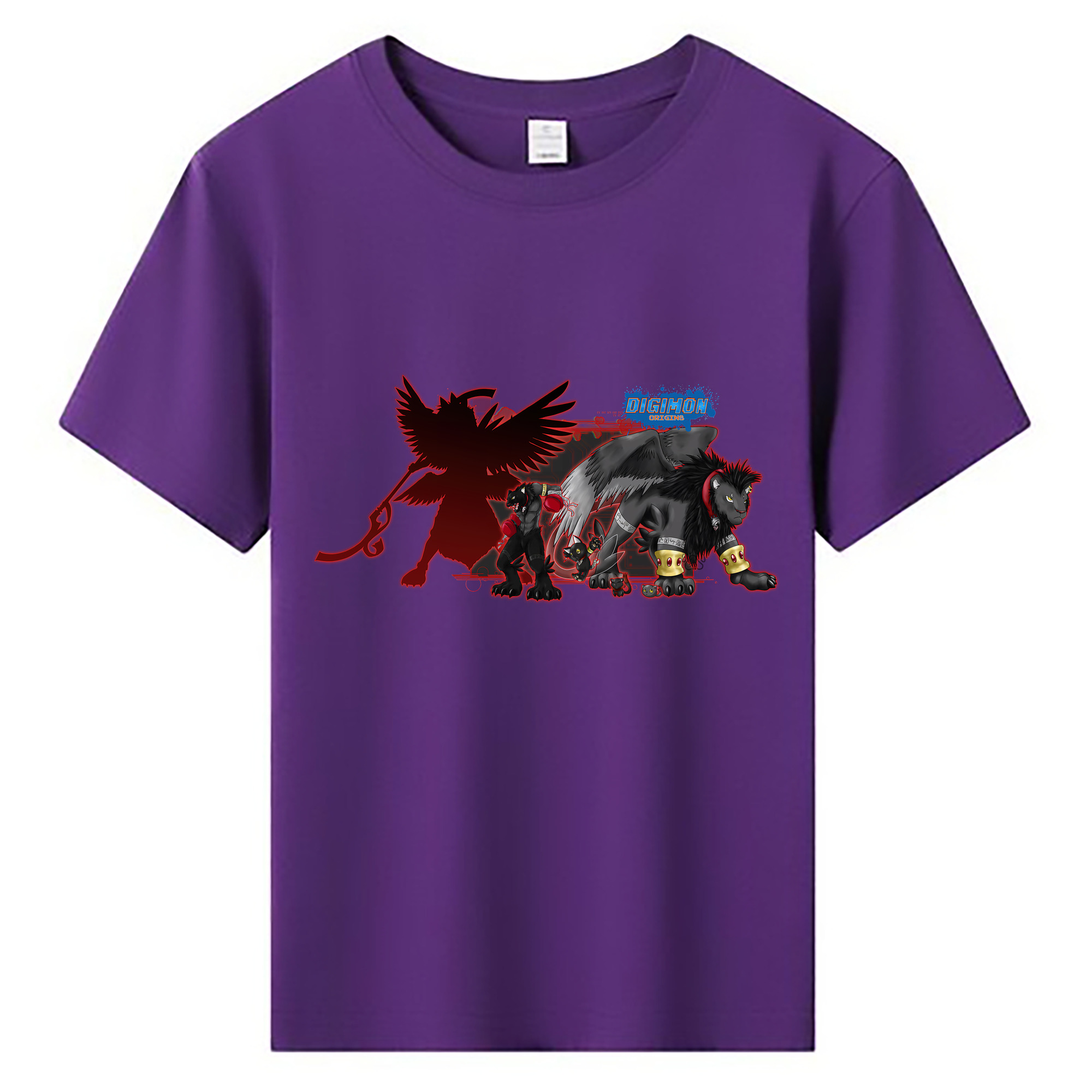 （画像用） Digimon デジタルモンスター/デジモン 綿100％キッズTシャツ（フロントプリント）