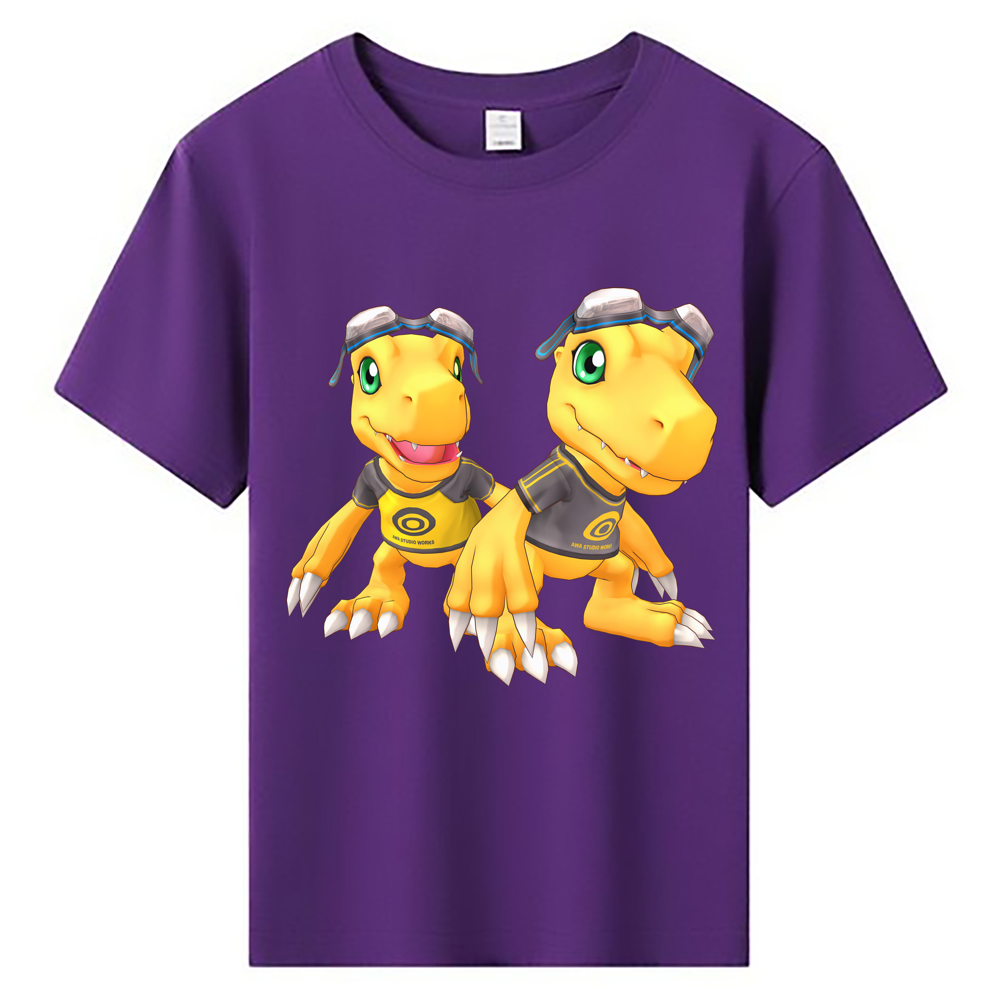 （画像用） Digimon デジタルモンスター/デジモン 綿100％キッズTシャツ（フロントプリント）