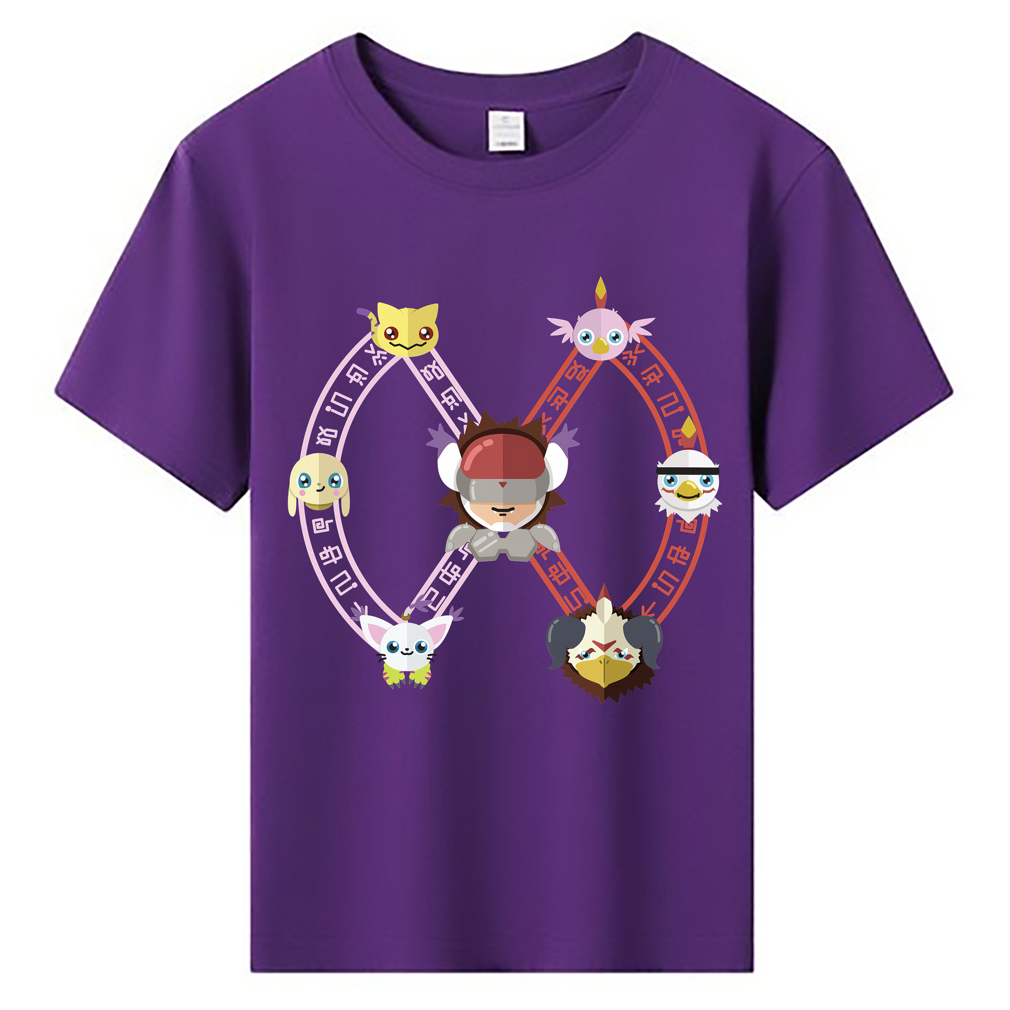 （画像用） Digimon デジタルモンスター/デジモン 綿100％キッズTシャツ（フロントプリント）