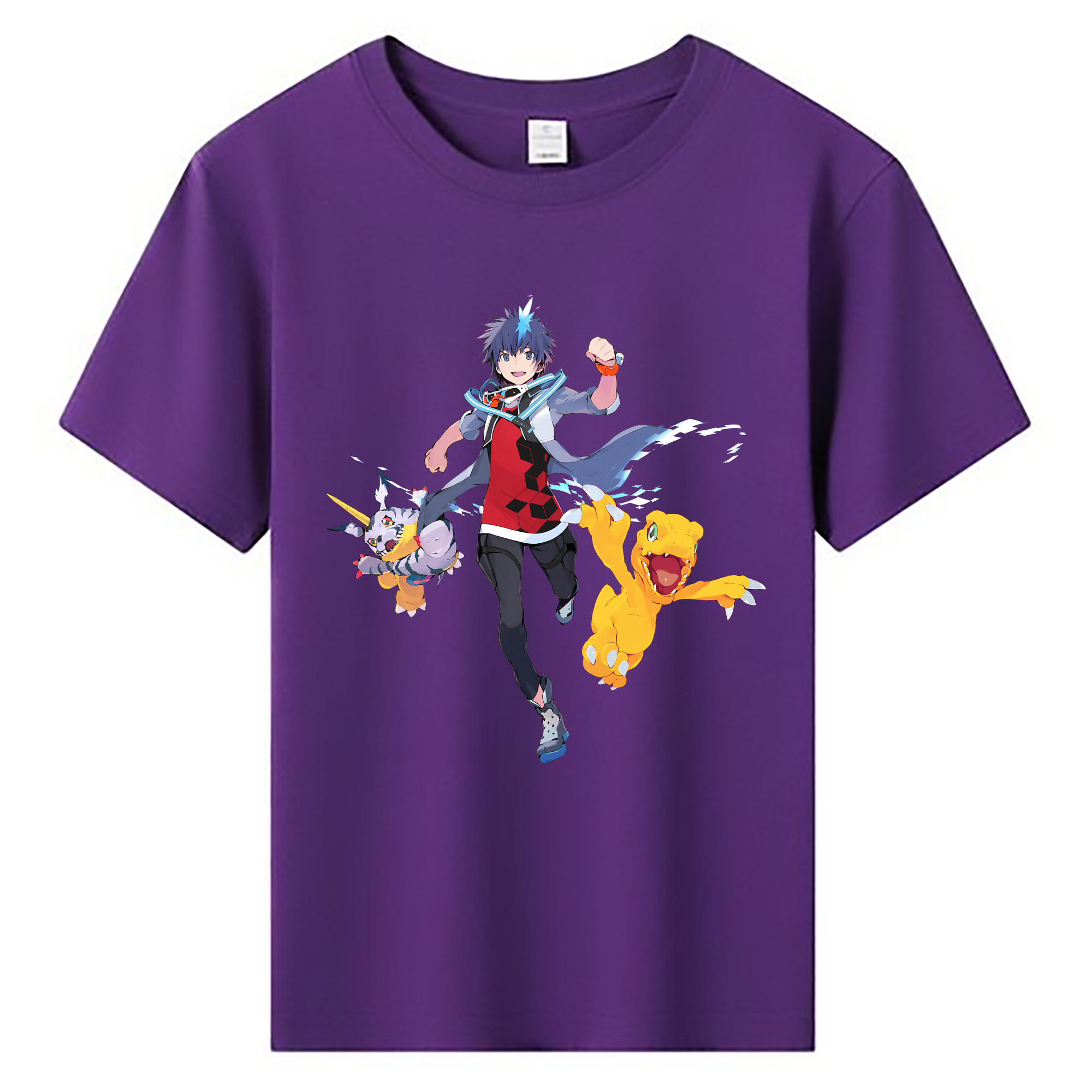 （画像用） Digimon デジタルモンスター/デジモン 綿100％キッズTシャツ（フロントプリント）