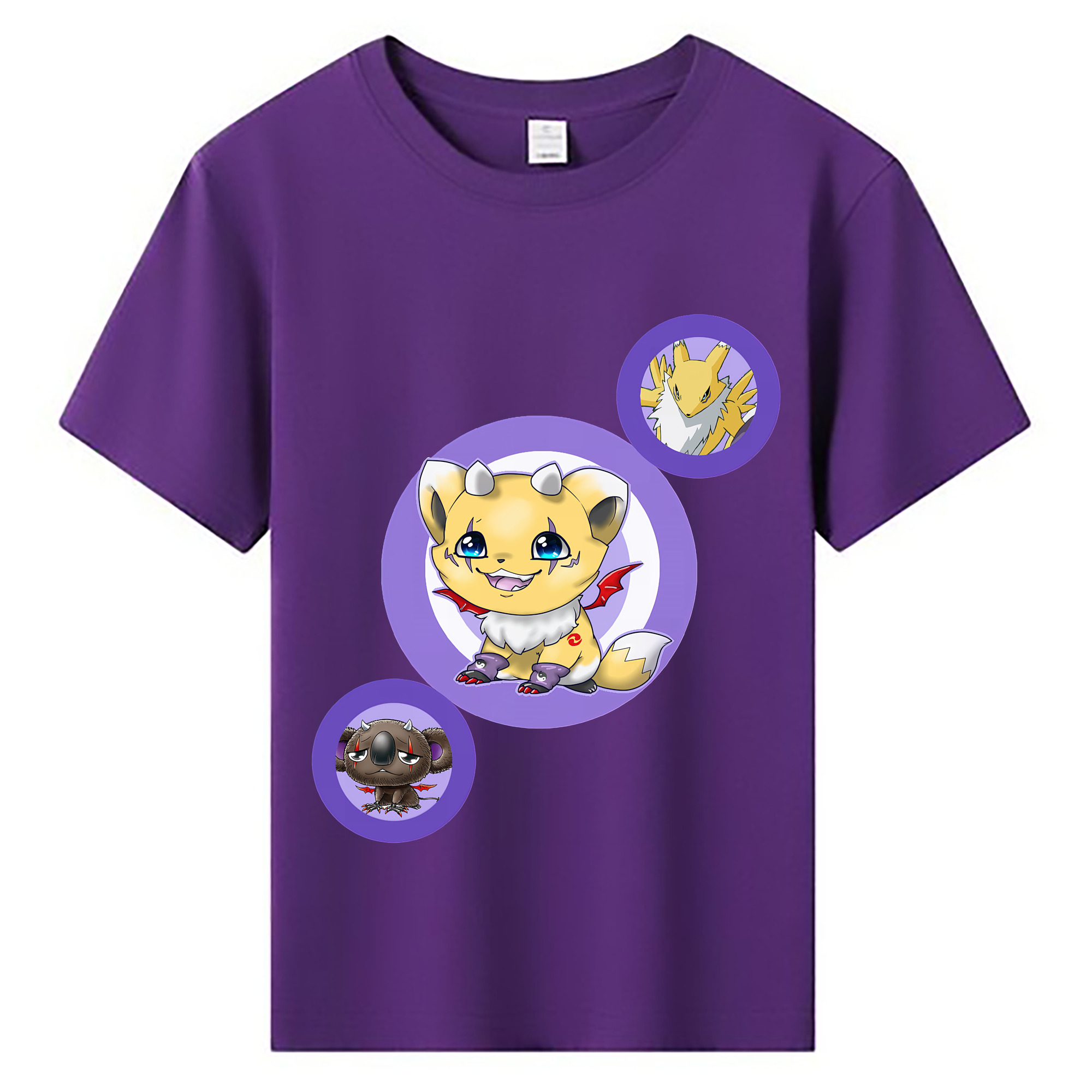 （画像用） Digimon デジタルモンスター/デジモン 綿100％キッズTシャツ（フロントプリント）