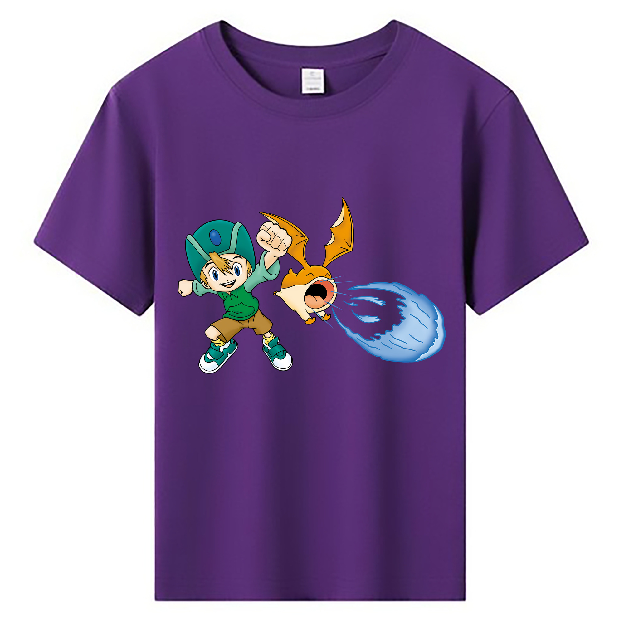 （画像用） Digimon デジタルモンスター/デジモン 綿100％キッズTシャツ（フロントプリント）