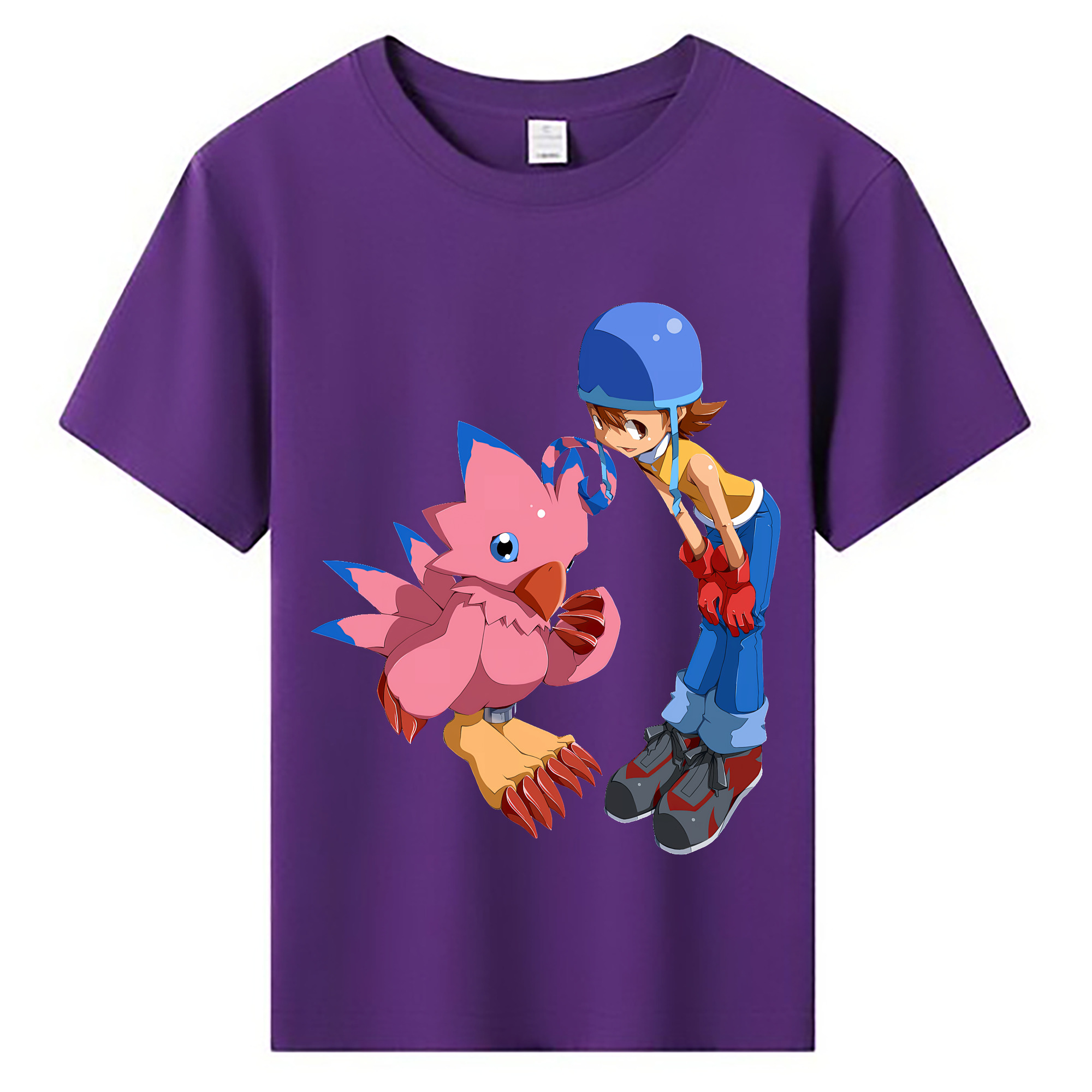 （画像用） Digimon デジタルモンスター/デジモン 綿100％キッズTシャツ（フロントプリント）