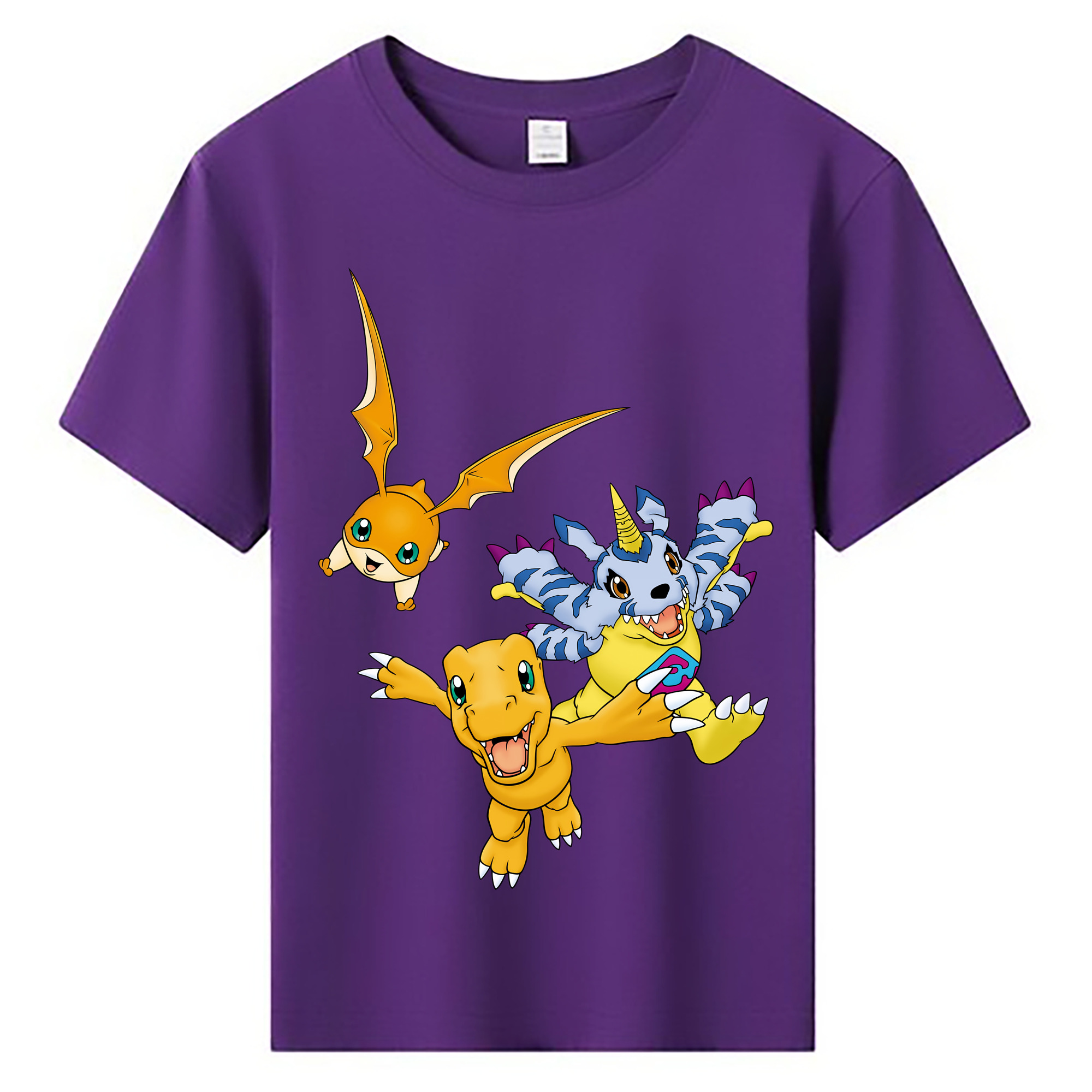 （画像用） Digimon デジタルモンスター/デジモン 綿100％キッズTシャツ（フロントプリント）