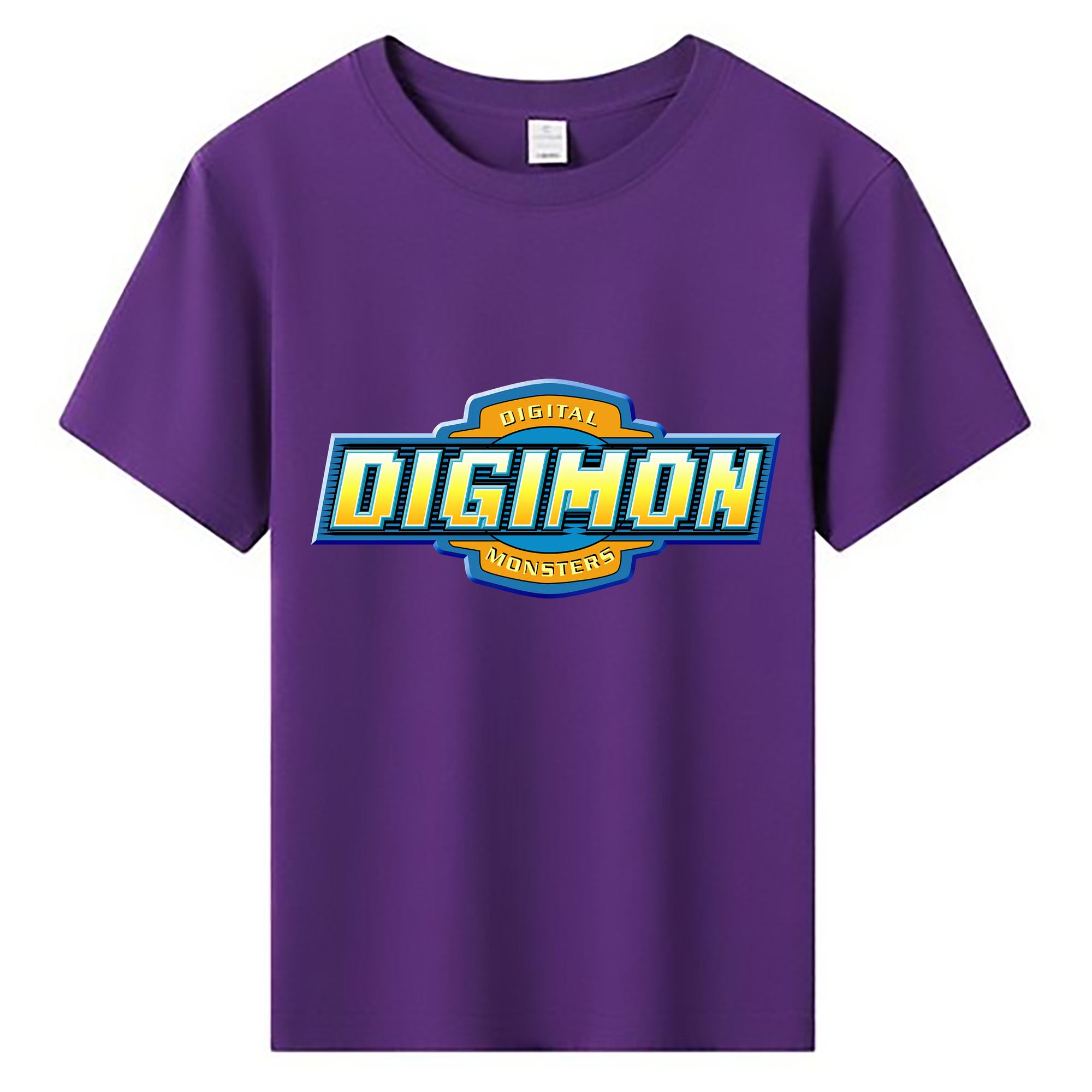 （画像用） Digimon デジタルモンスター/デジモン 綿100％キッズTシャツ（フロントプリント）