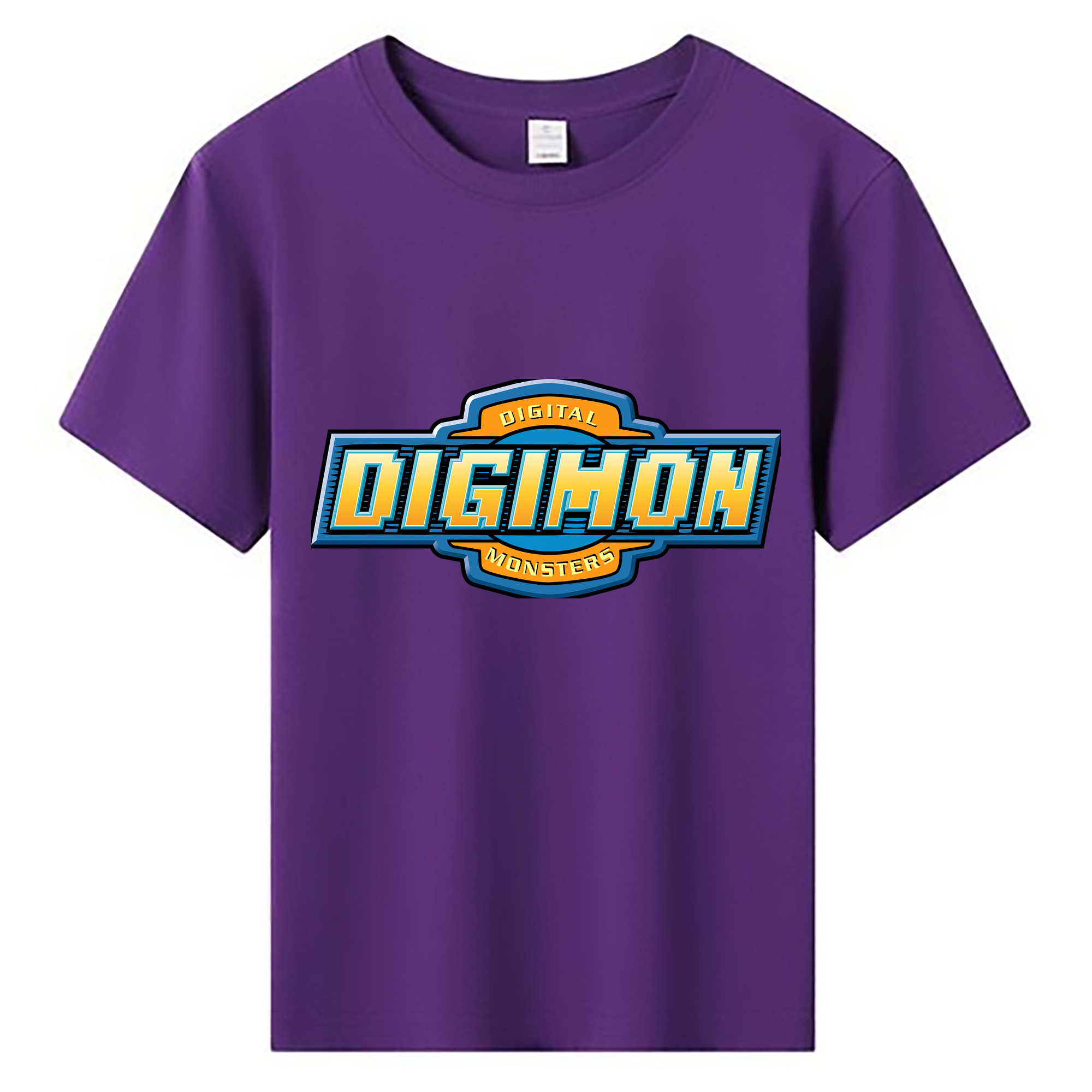 （画像用） Digimon デジタルモンスター/デジモン 綿100％キッズTシャツ（フロントプリント）