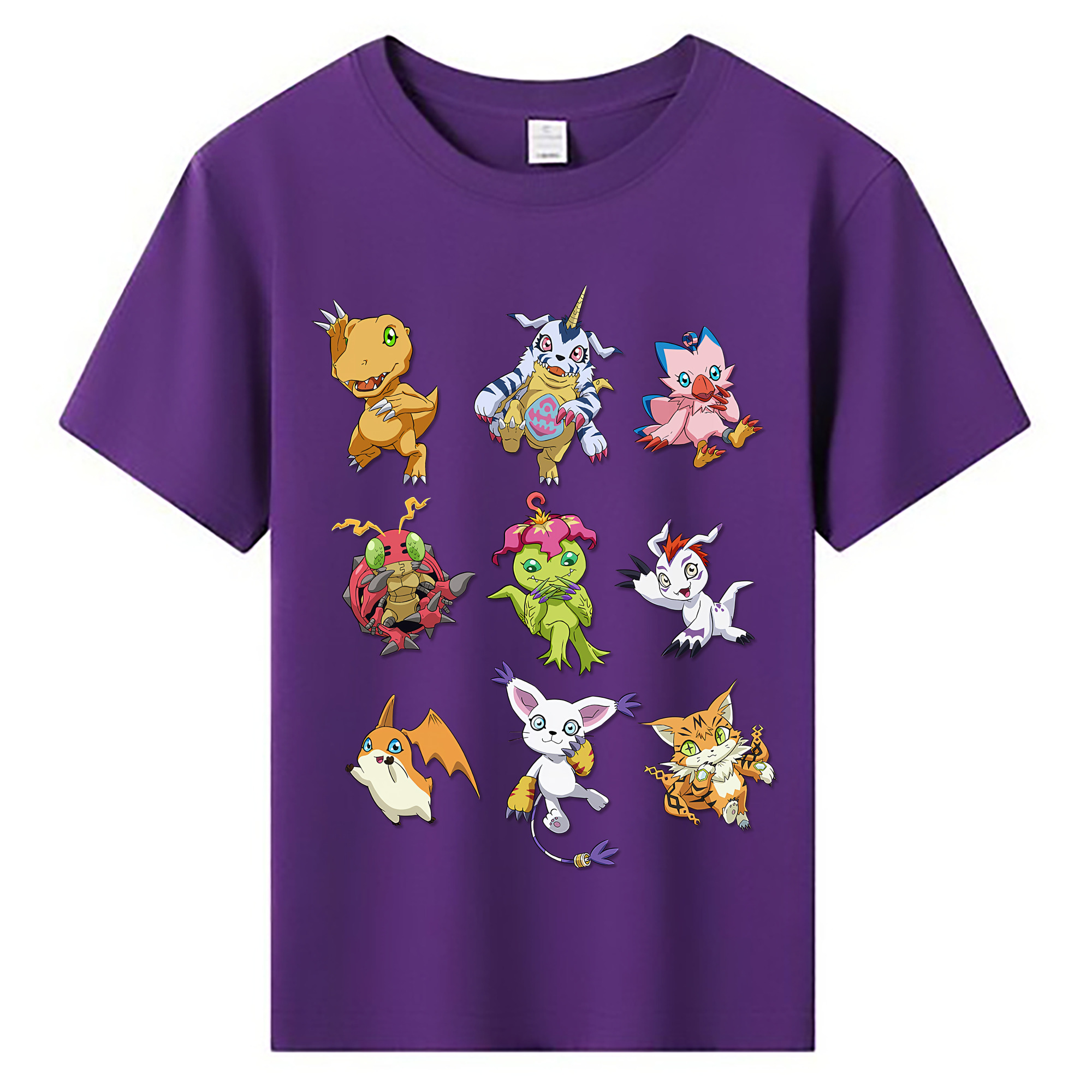 （画像用） Digimon デジタルモンスター/デジモン 綿100％キッズTシャツ（フロントプリント）