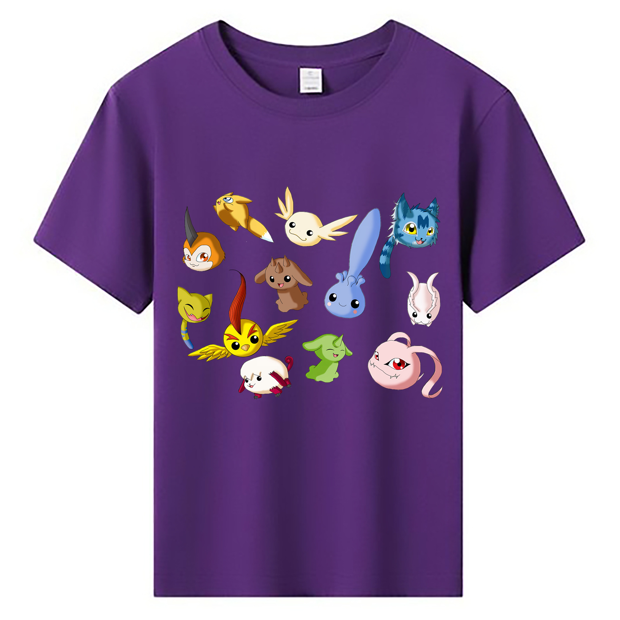 （画像用） Digimon デジタルモンスター/デジモン 綿100％キッズTシャツ（フロントプリント）