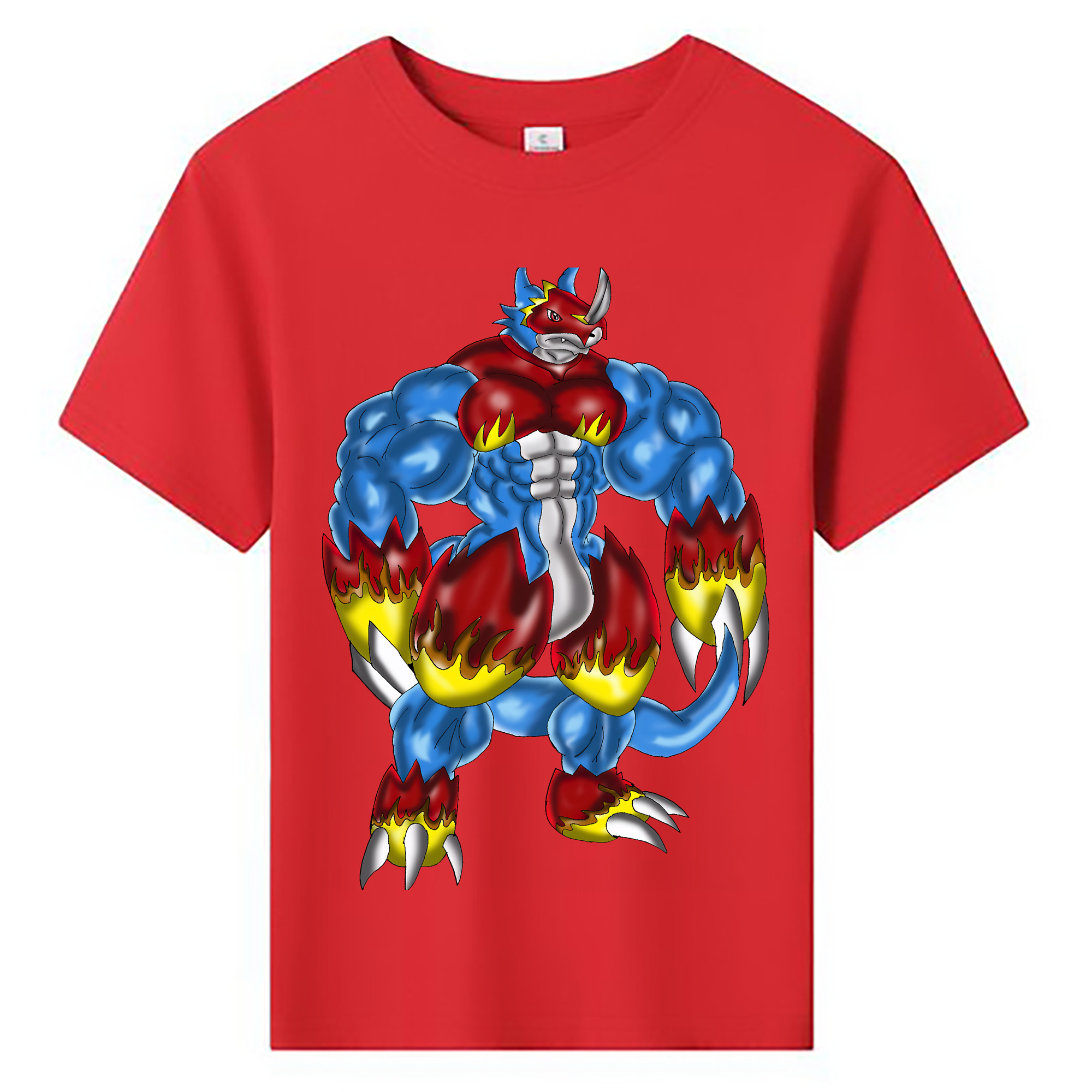 （画像用） Digimon デジタルモンスター/デジモン 綿100％キッズTシャツ（フロントプリント）