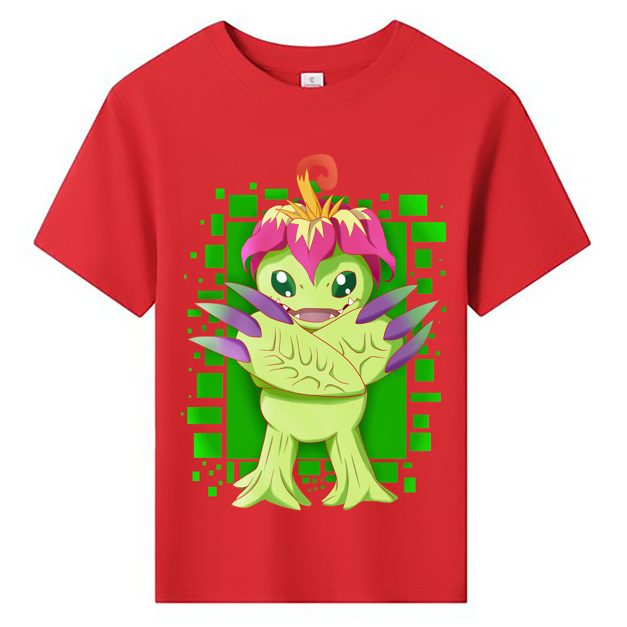 （画像用） Digimon デジタルモンスター/デジモン 綿100％キッズTシャツ（フロントプリント）