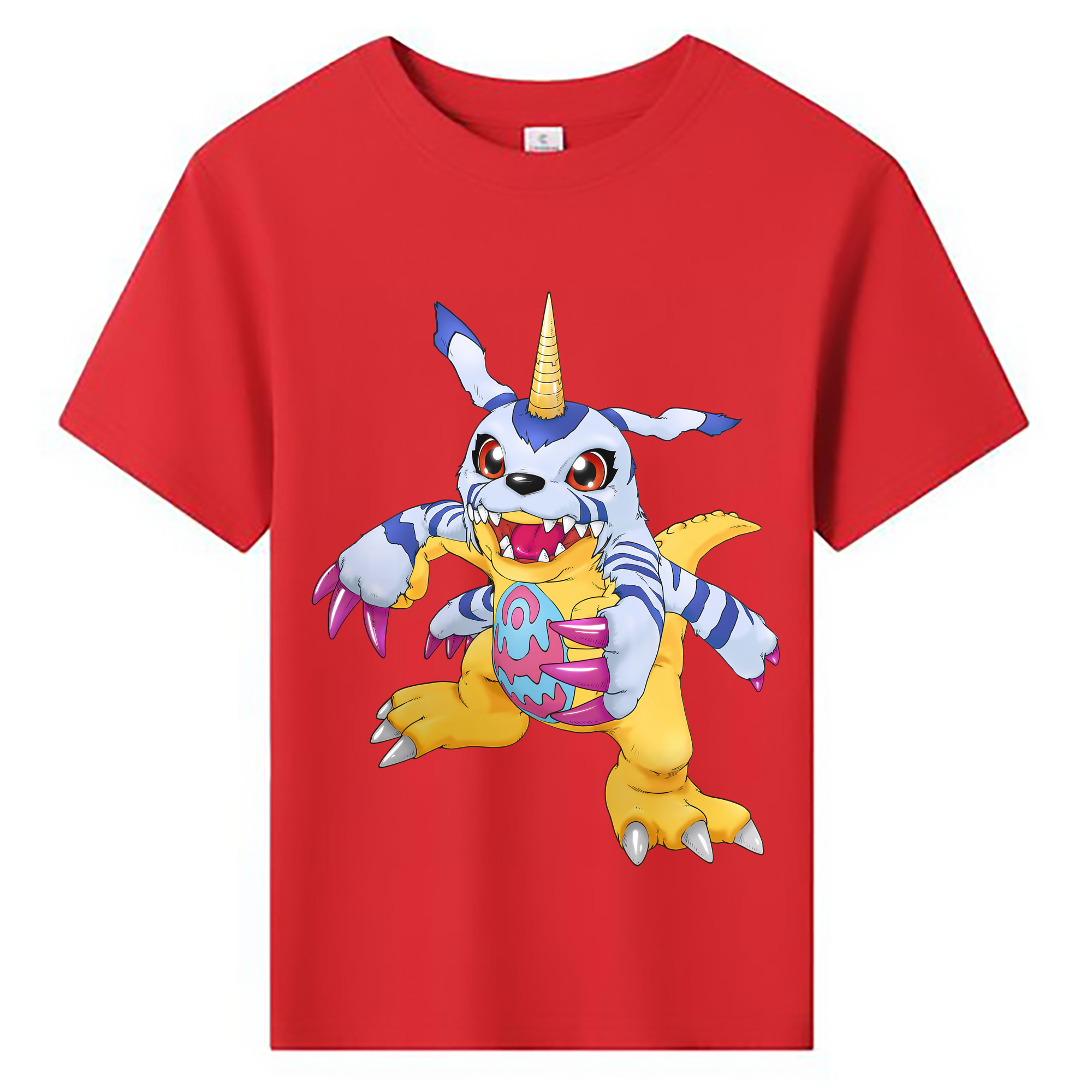 （画像用） Digimon デジタルモンスター/デジモン 綿100％キッズTシャツ（フロントプリント）