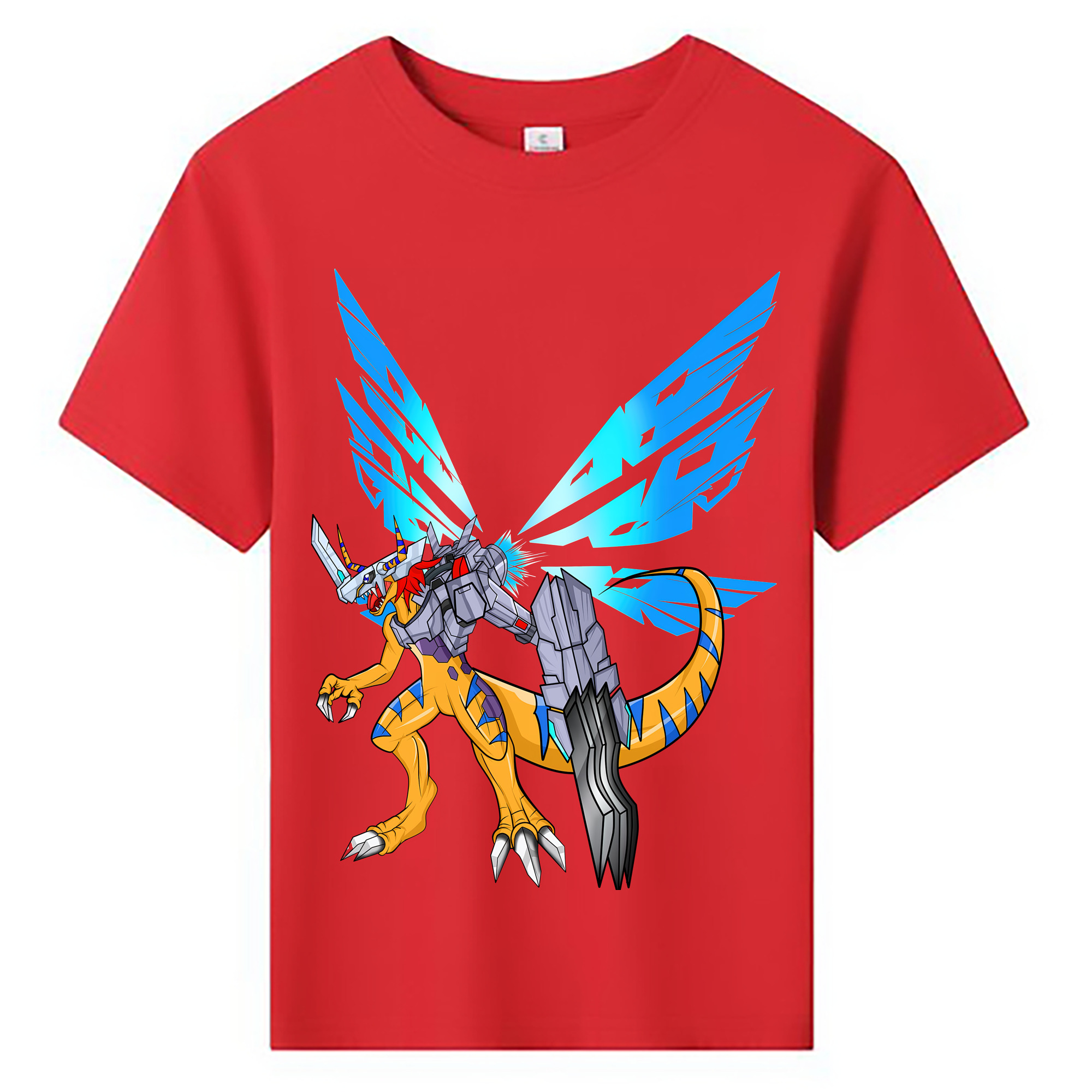 （画像用） Digimon デジタルモンスター/デジモン 綿100％キッズTシャツ（フロントプリント）