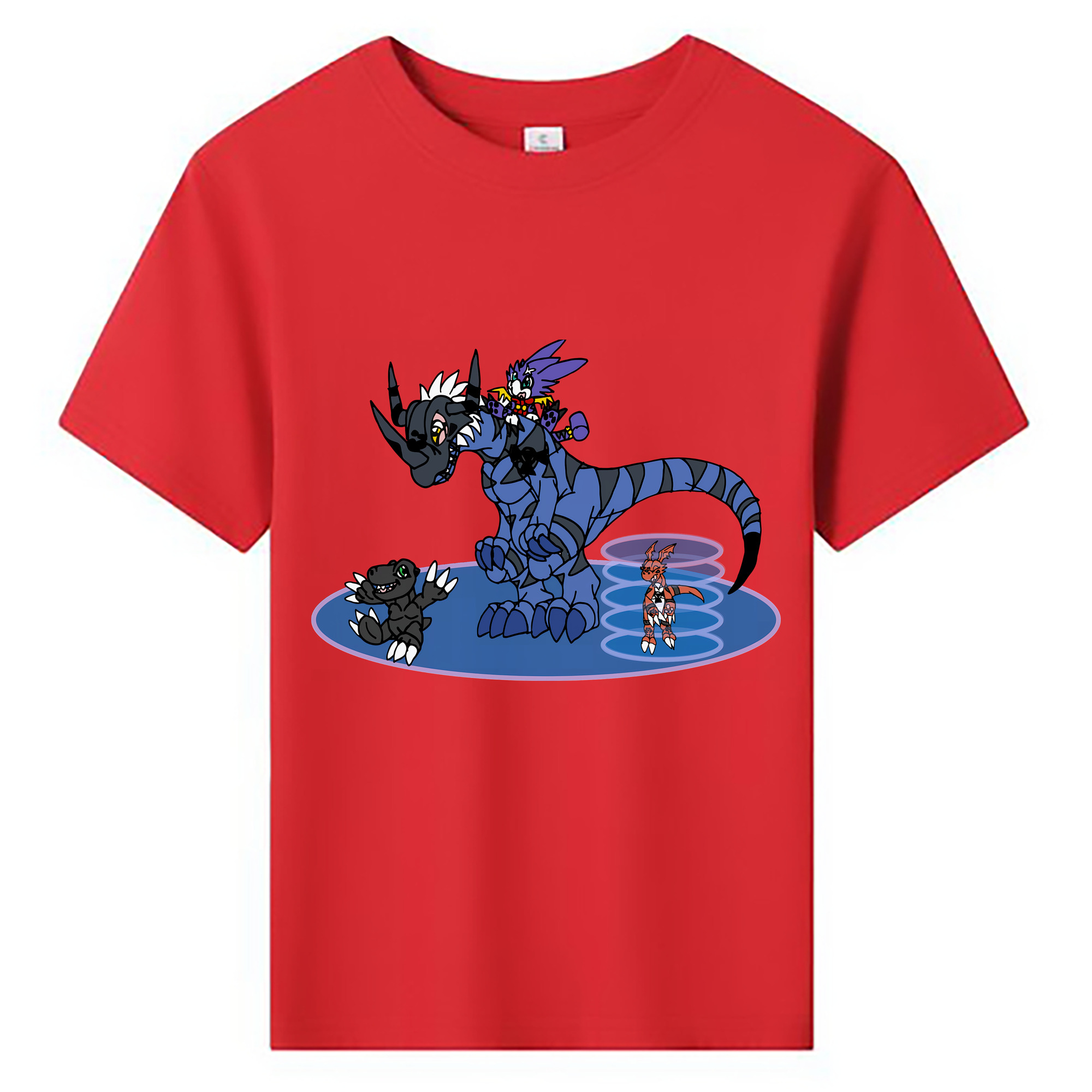 （画像用） Digimon デジタルモンスター/デジモン 綿100％キッズTシャツ（フロントプリント）