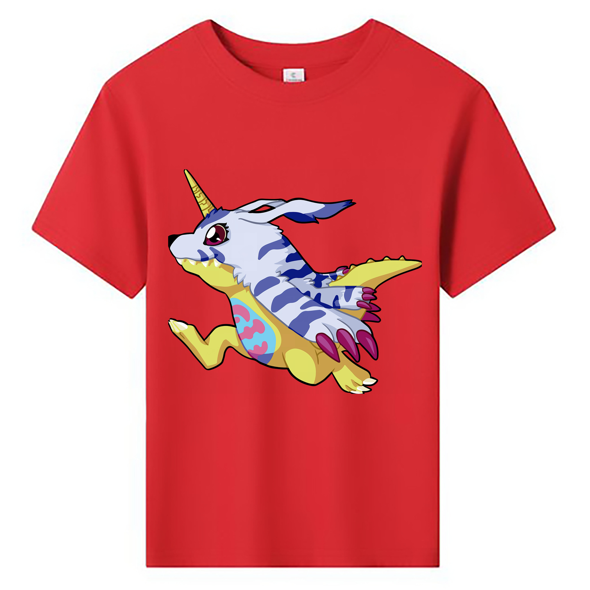 （画像用） Digimon デジタルモンスター/デジモン 綿100％キッズTシャツ（フロントプリント）