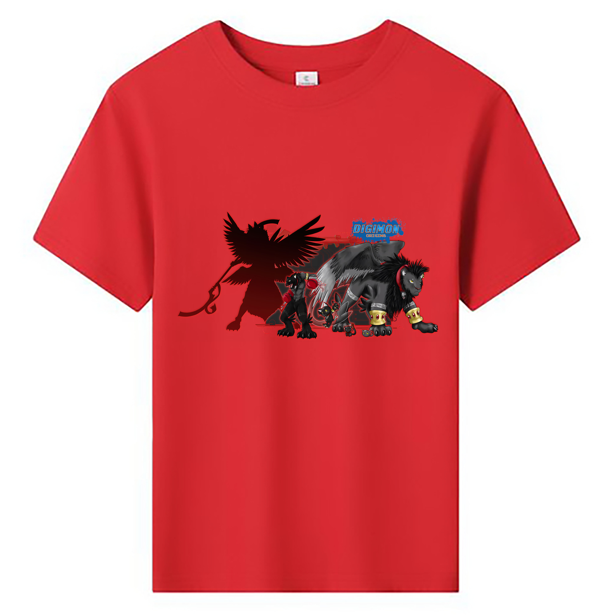（画像用） Digimon デジタルモンスター/デジモン 綿100％キッズTシャツ（フロントプリント）