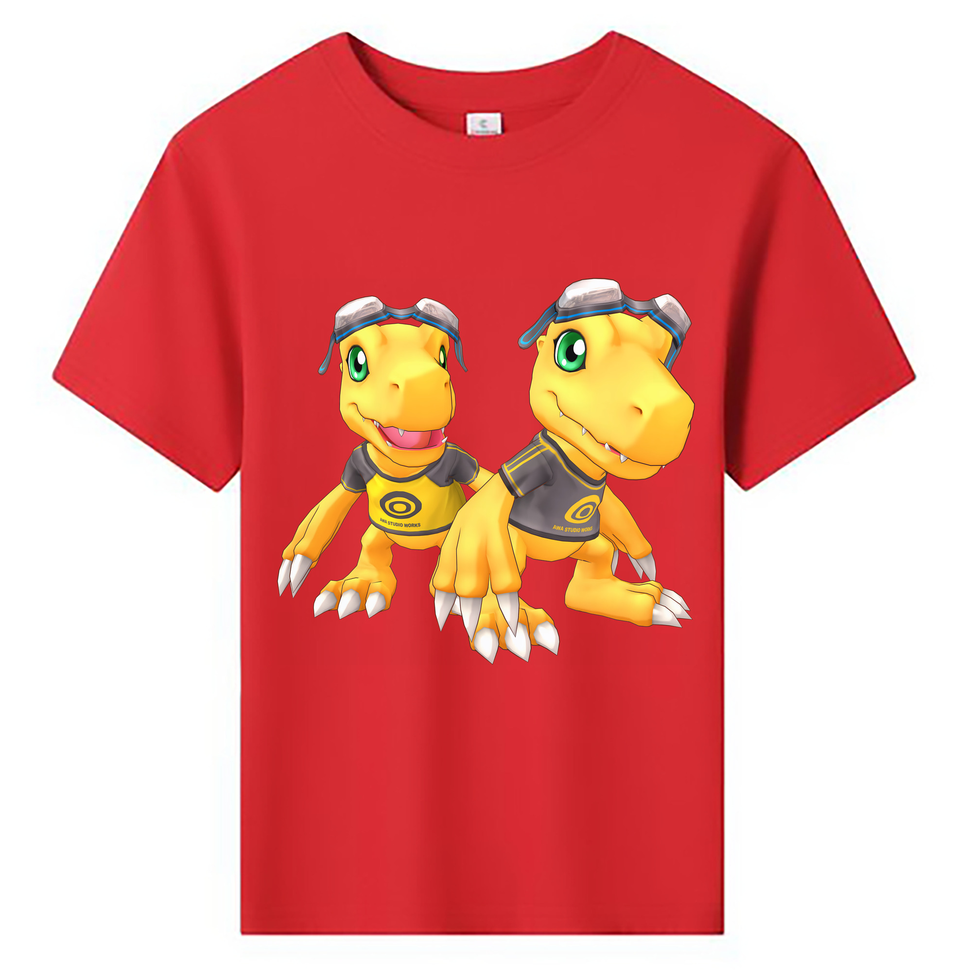 （画像用） Digimon デジタルモンスター/デジモン 綿100％キッズTシャツ（フロントプリント）
