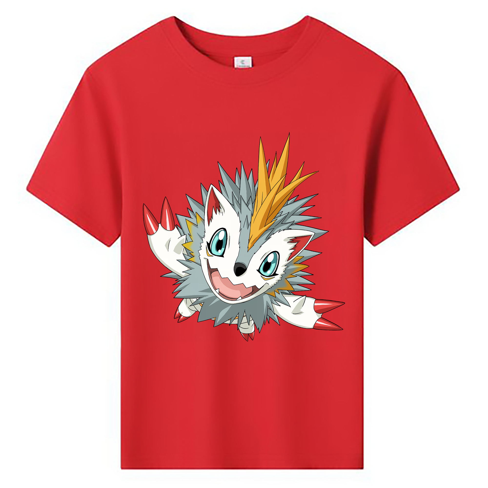 （画像用） Digimon デジタルモンスター/デジモン 綿100％キッズTシャツ（フロントプリント）