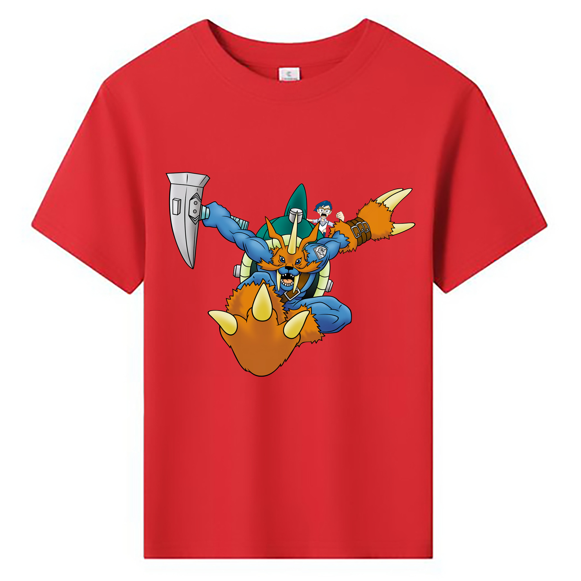 （画像用） Digimon デジタルモンスター/デジモン 綿100％キッズTシャツ（フロントプリント）
