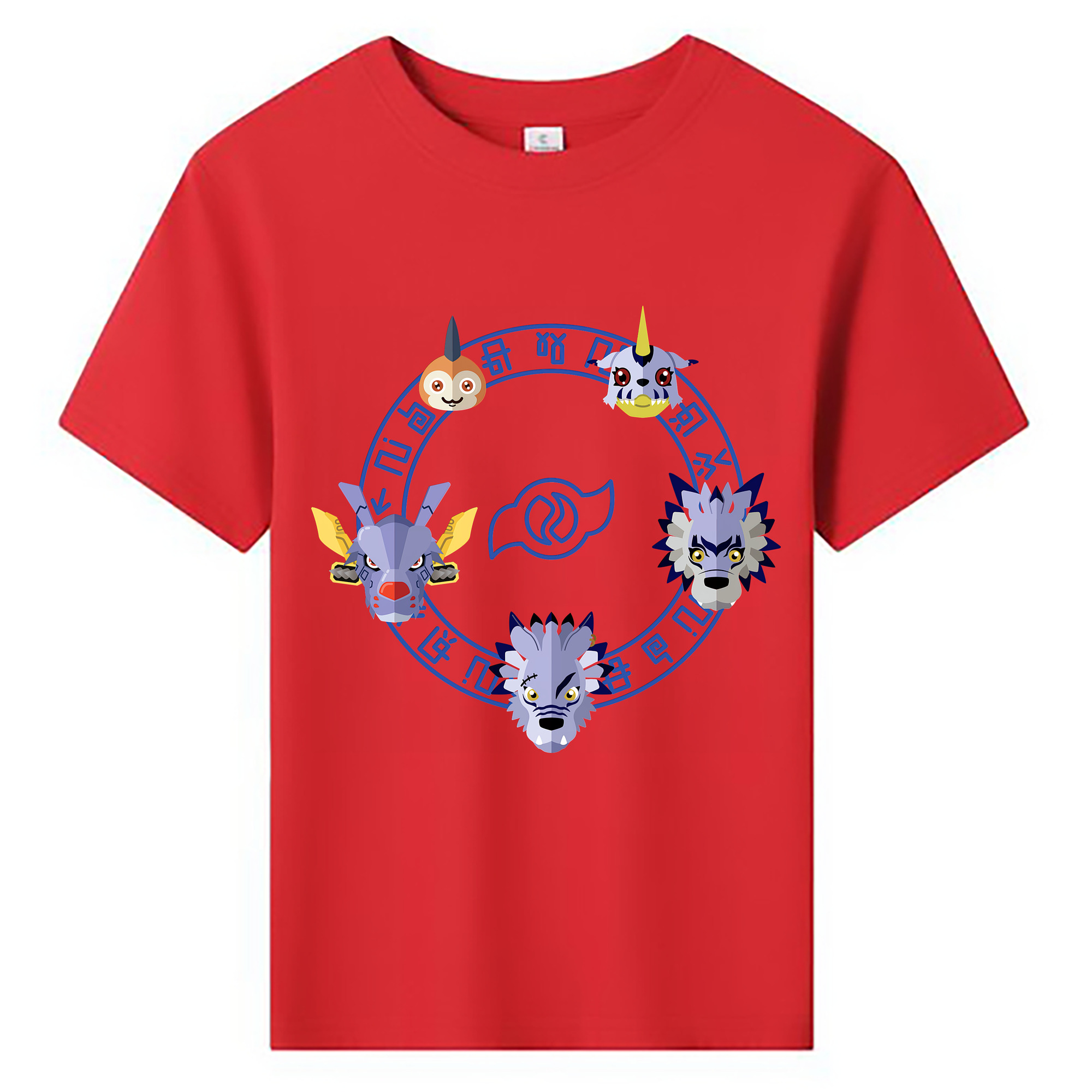 （画像用） Digimon デジタルモンスター/デジモン 綿100％キッズTシャツ（フロントプリント）