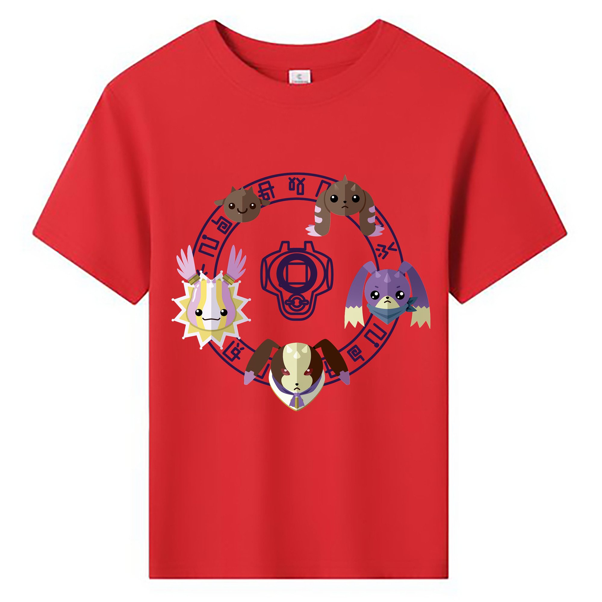 （画像用） Digimon デジタルモンスター/デジモン 綿100％キッズTシャツ（フロントプリント）