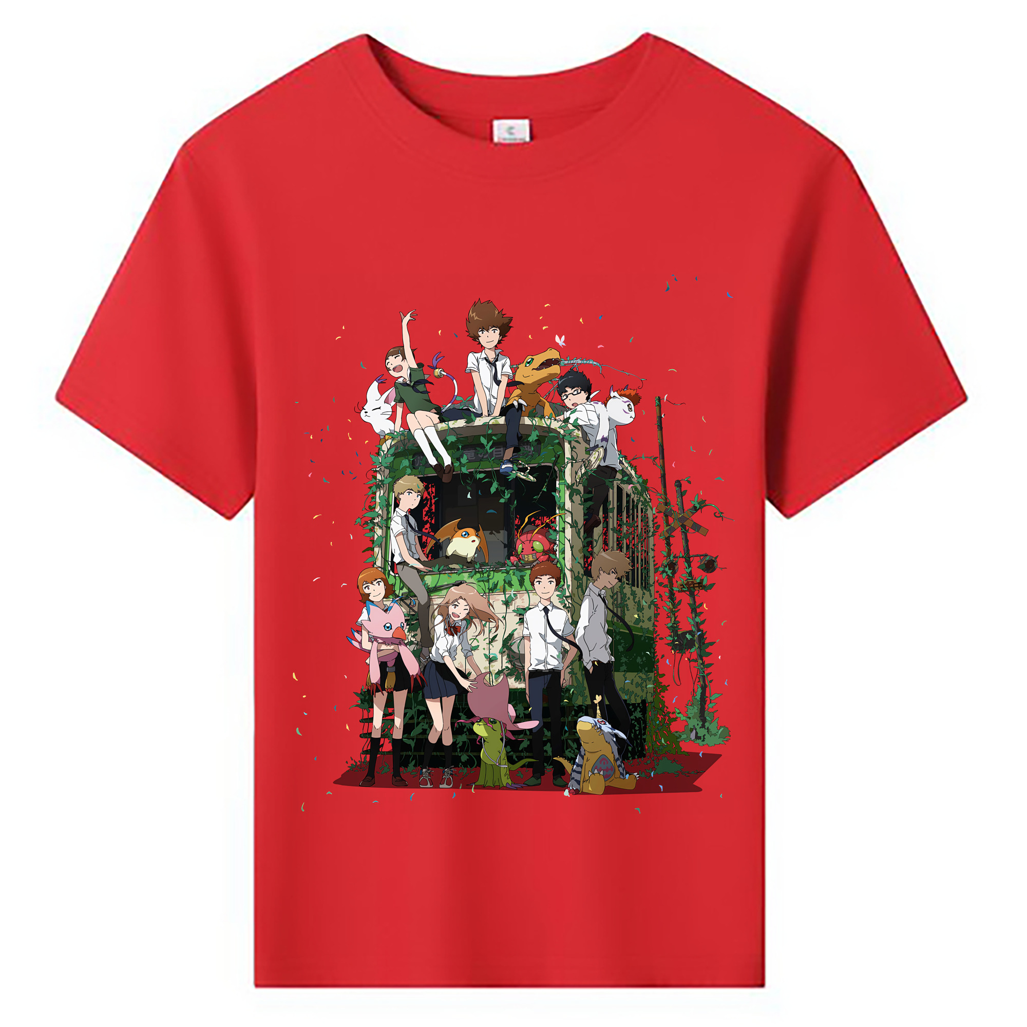 （画像用） Digimon デジタルモンスター/デジモン 綿100％キッズTシャツ（フロントプリント）